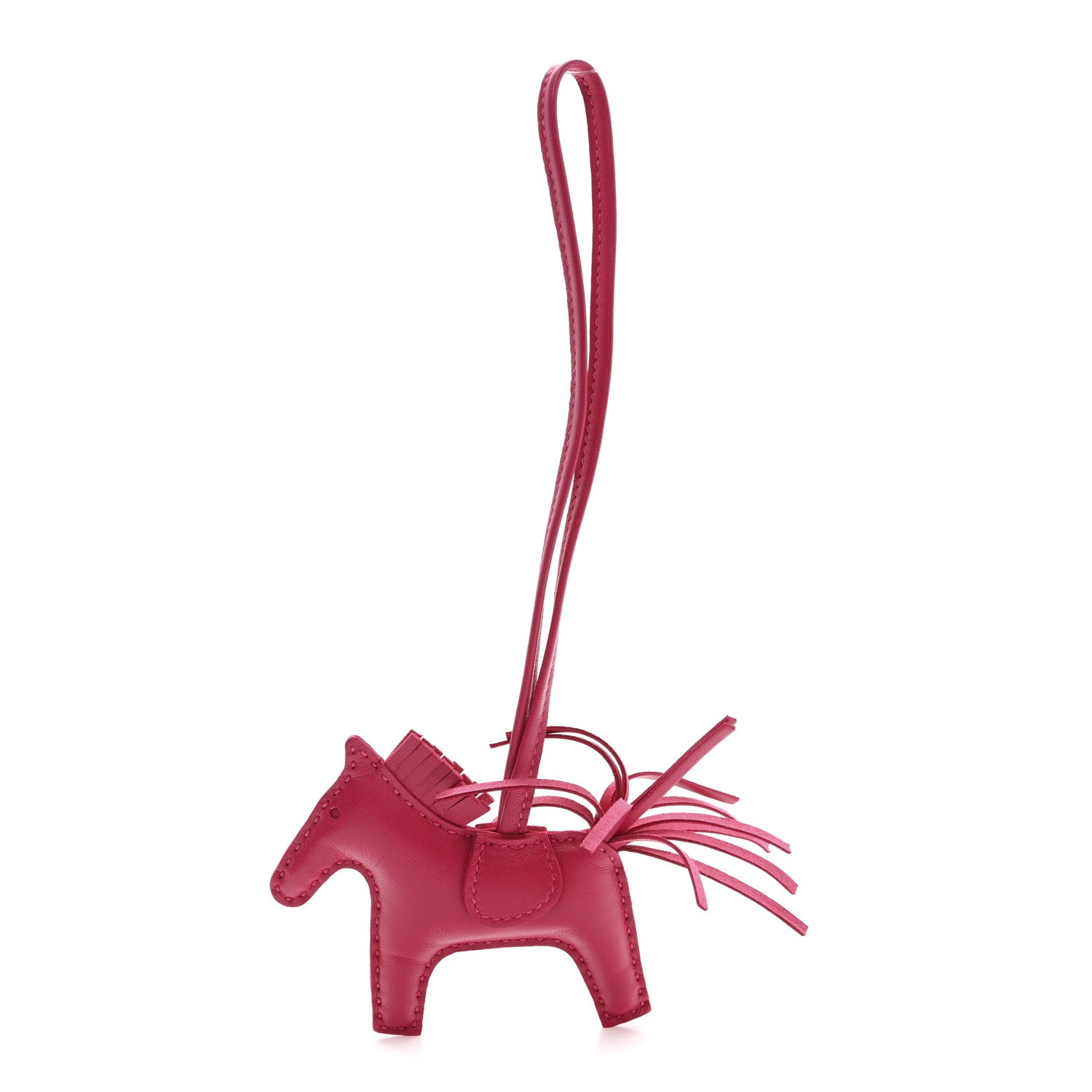 Milo Lambskin Grigri Rodeo Horse Bag Charm PM Rose Mexico