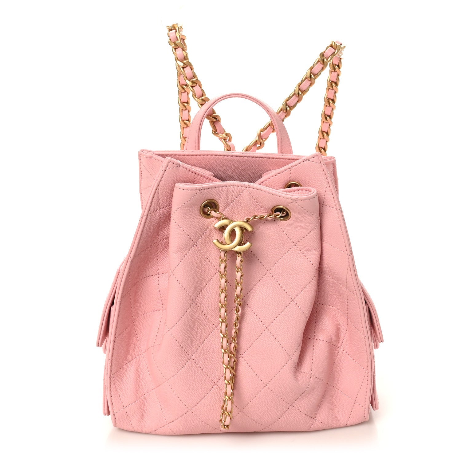 Caviar Quilted Medium Chanel 25 Backpack Light Pink
