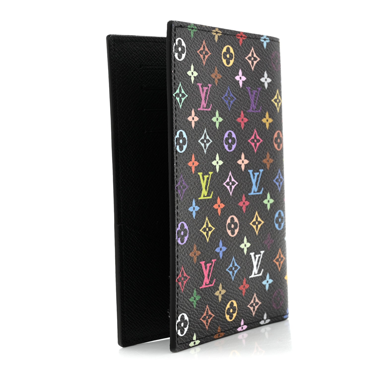 LV X TM Monogram Multicolor Passport Cover Black