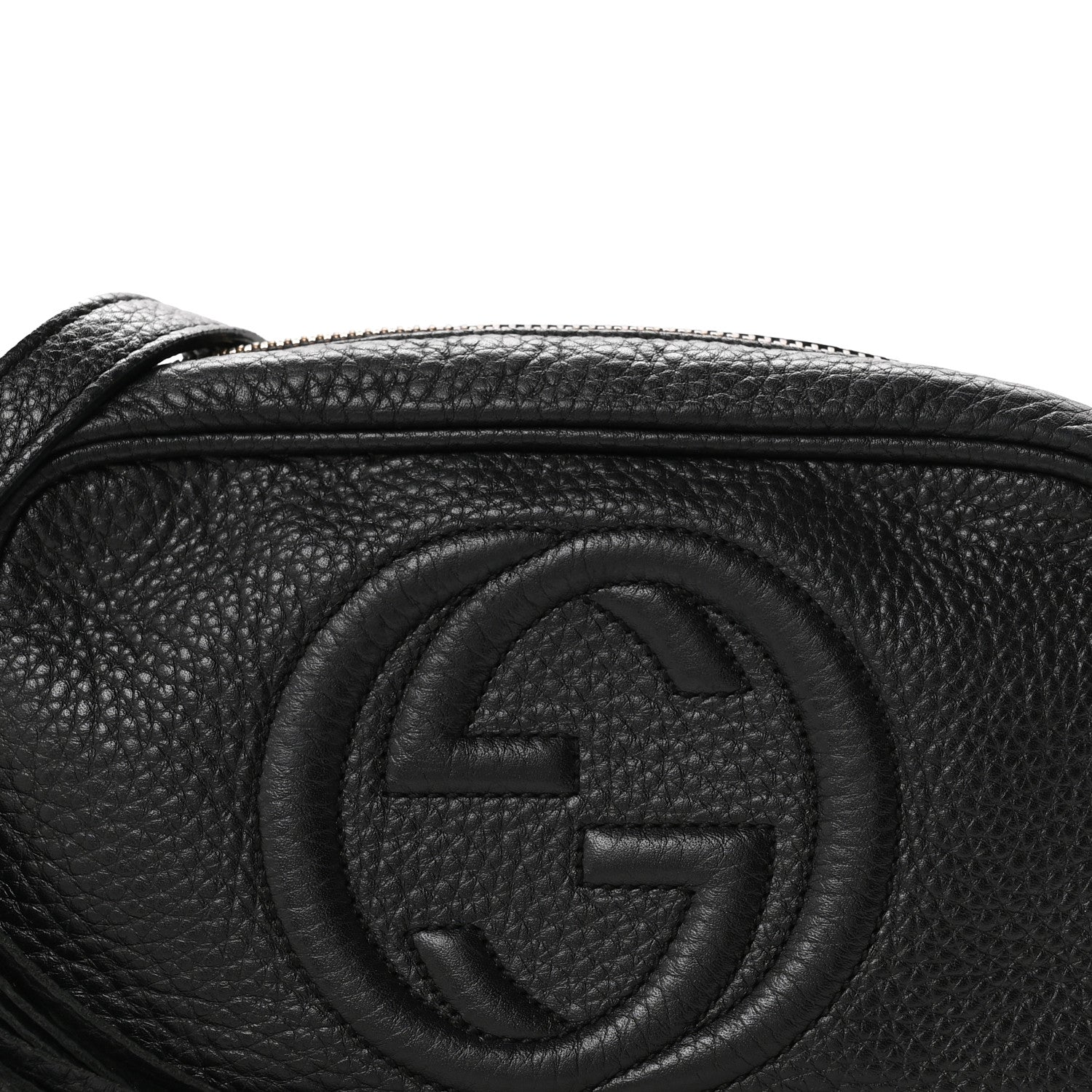 Pebbled Calfskin Mini Soho Disco Bag Black