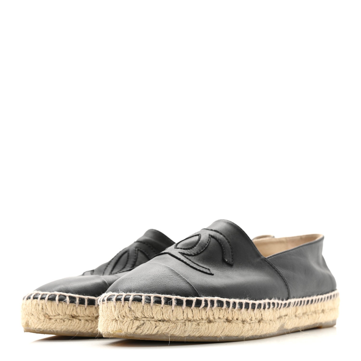 Lambskin CC Espadrilles 39 Black