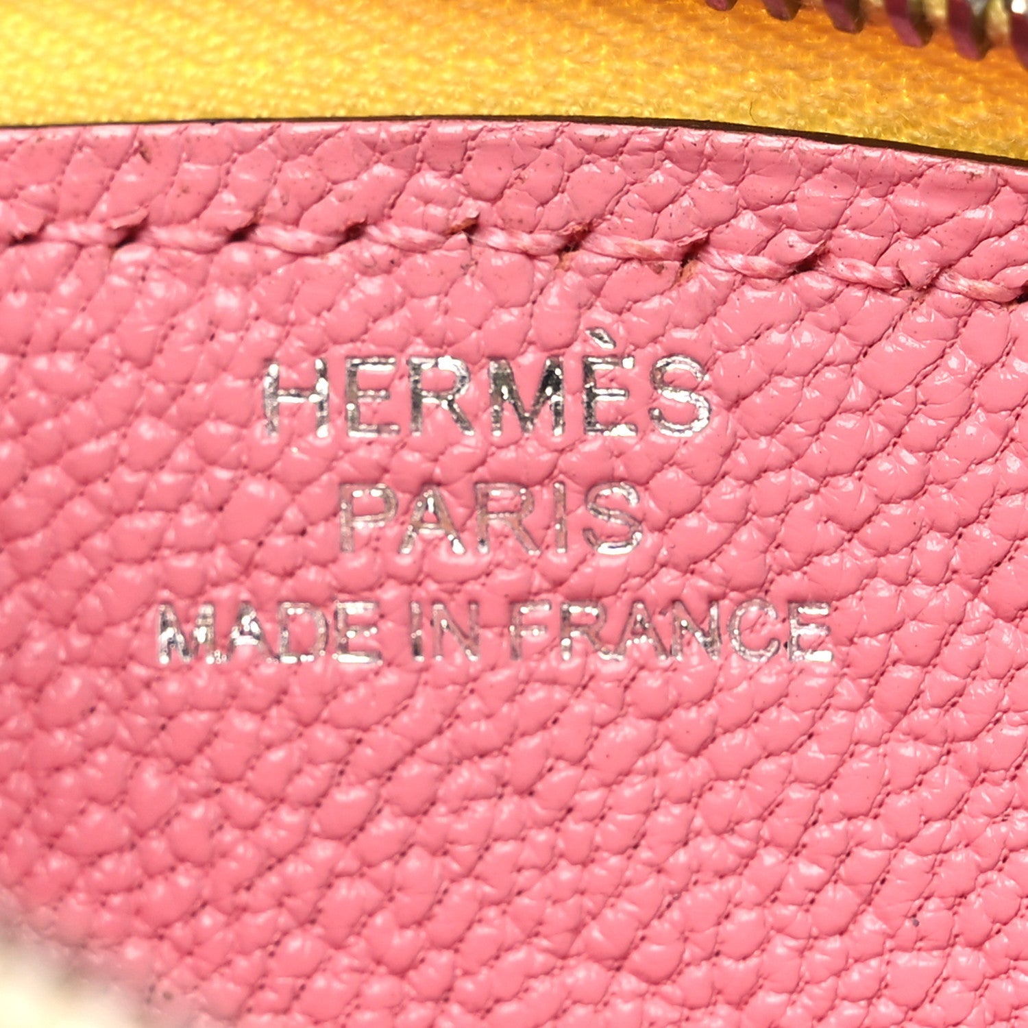 Chevre Mysore Paddock Change Purse Rose Confetti Brique