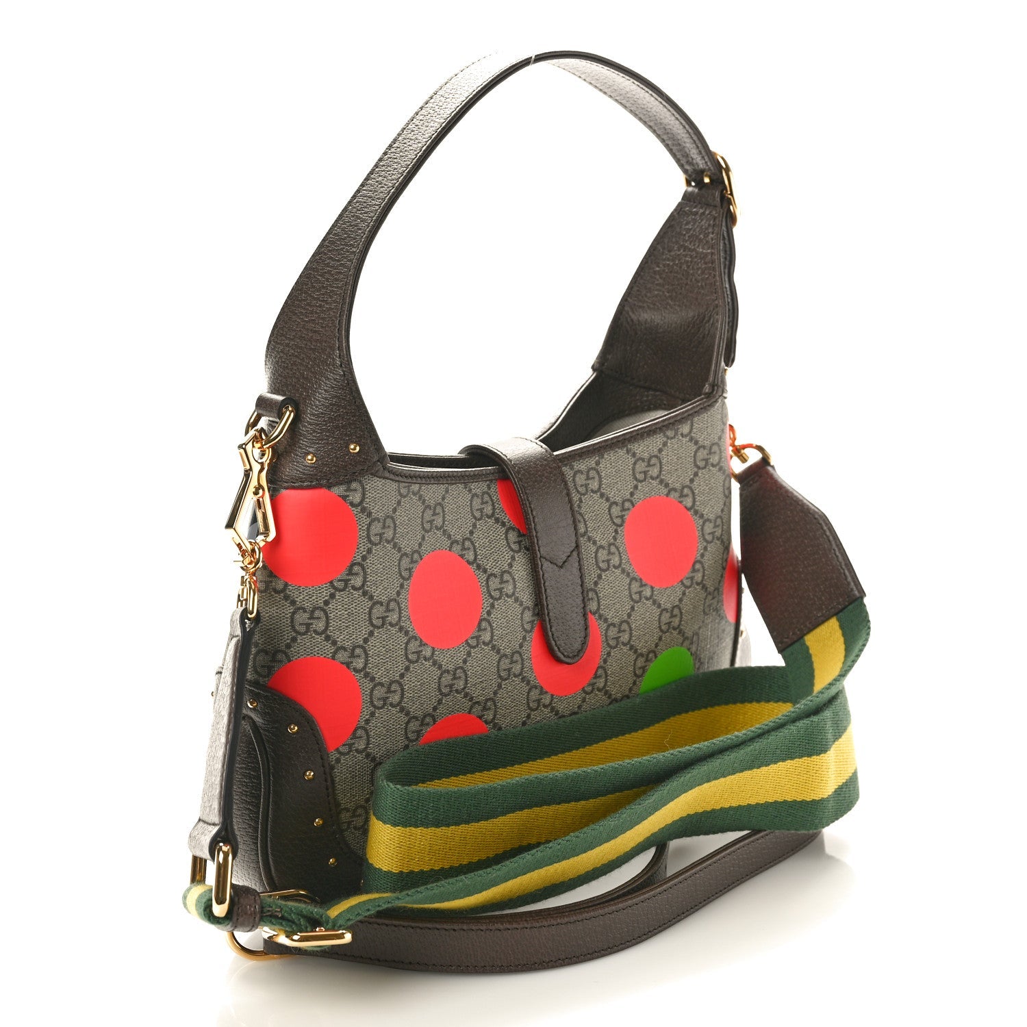 GG Supreme Monogram Web Geometric Small Jackie 1961 Beige Multicolor Brown Sugar