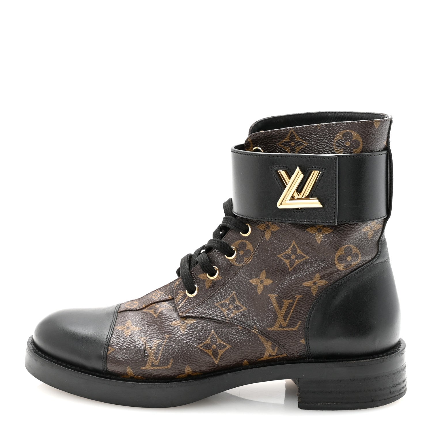 Calfskin Monogram Wonderland Flat Ranger Boots 40 Black