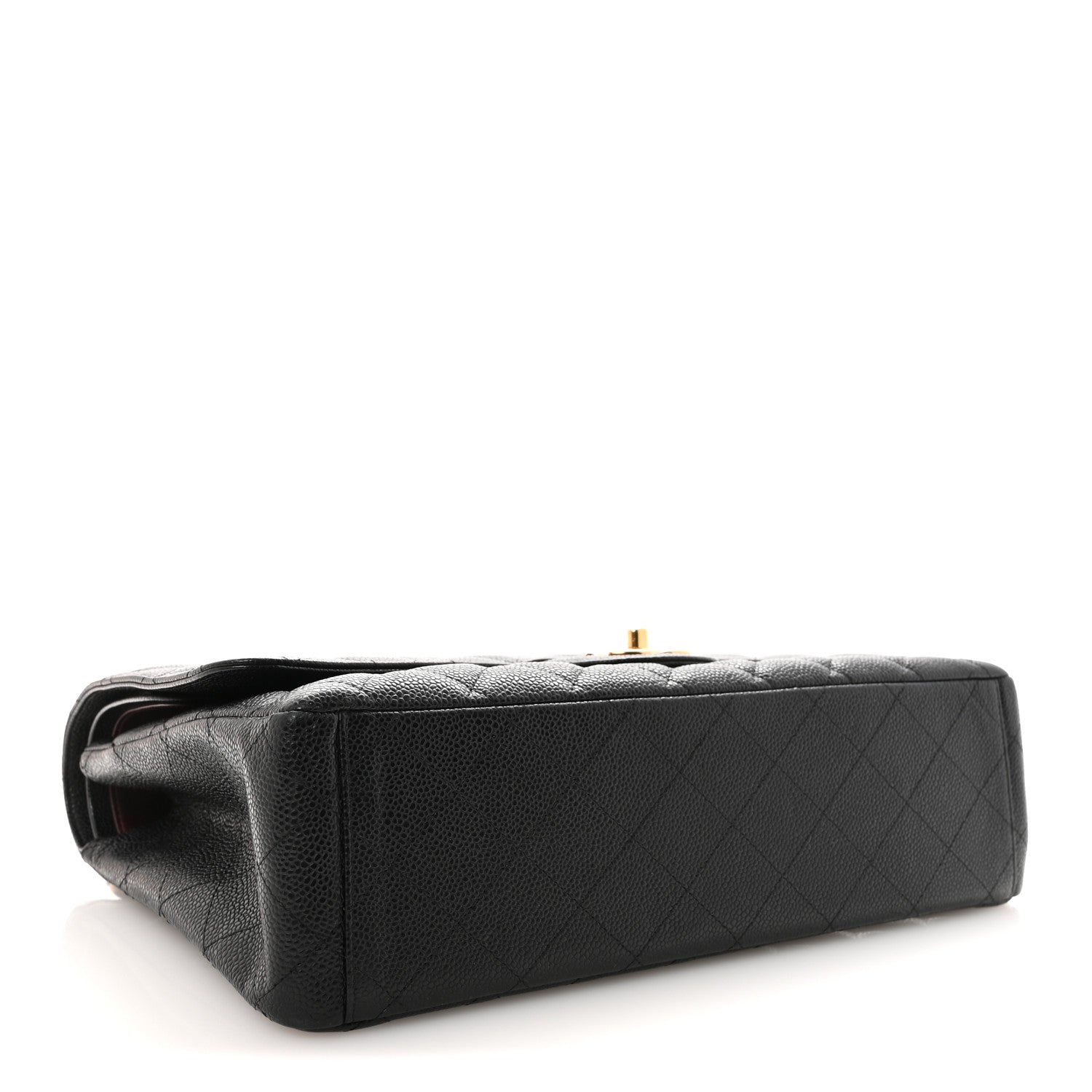 Caviar Quilted Maxi Double Flap Black