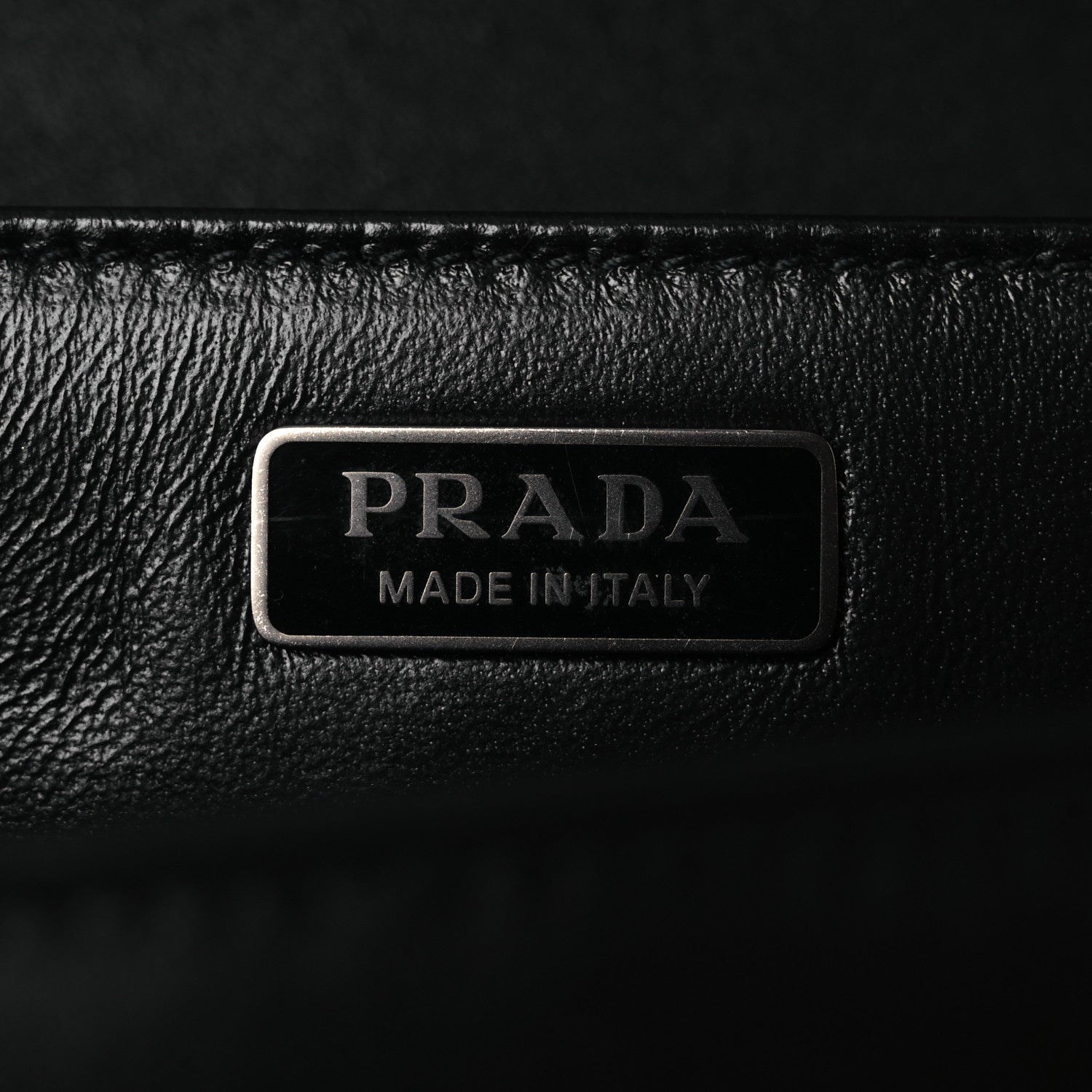 Nappa Triangle Stitched Spectrum Shoulder Bag Black