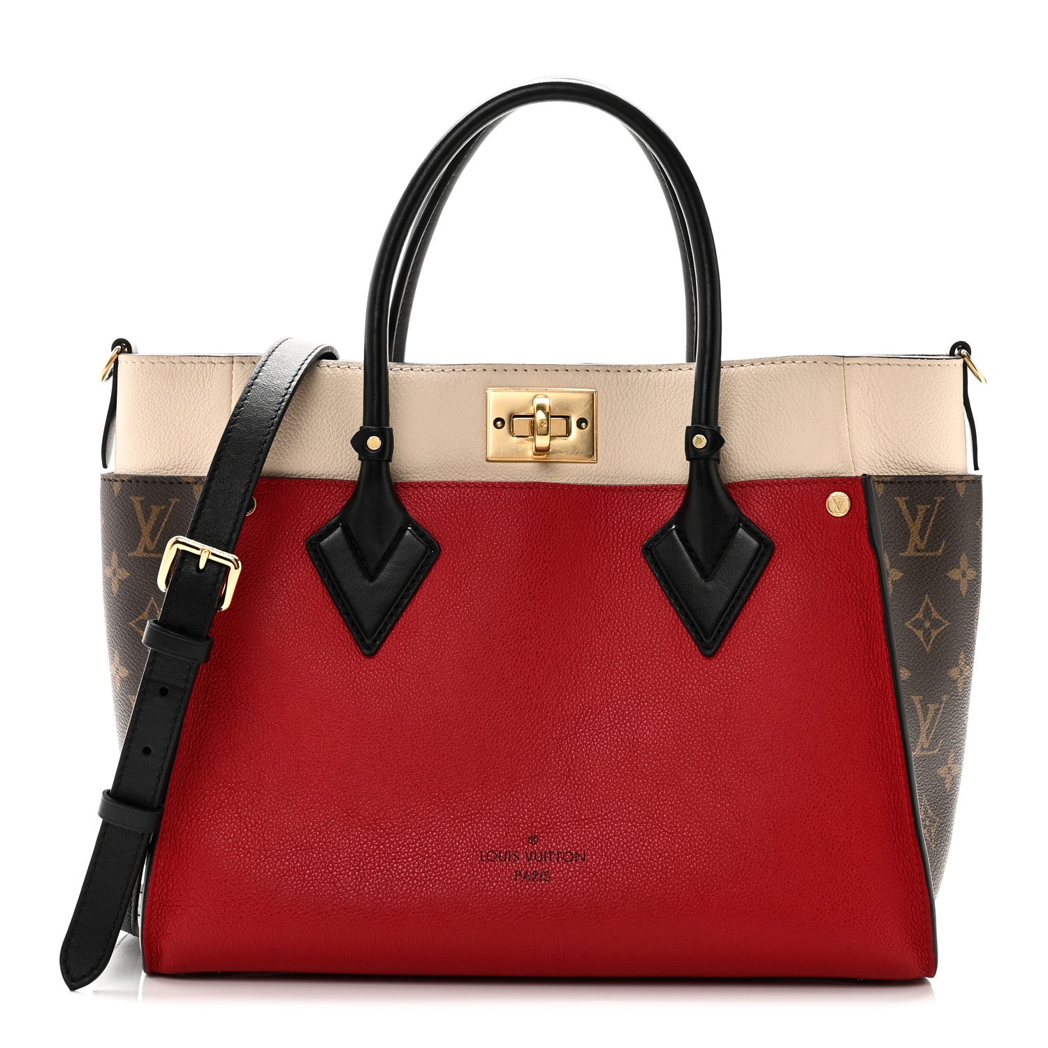 Calfskin Monogram On My Side Pirate Red