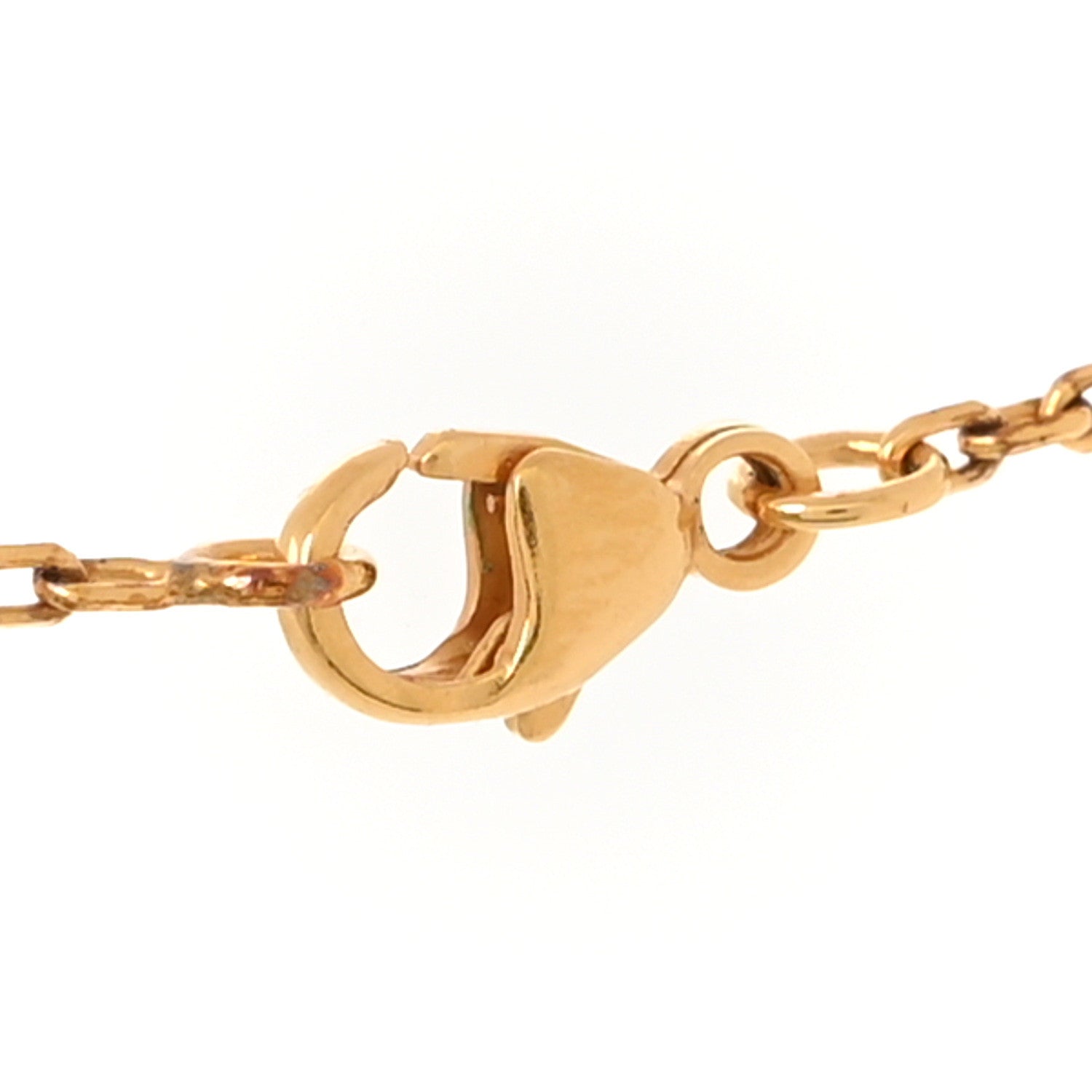 Lacquered Gold Mini Pop H Pendant Necklace Orange