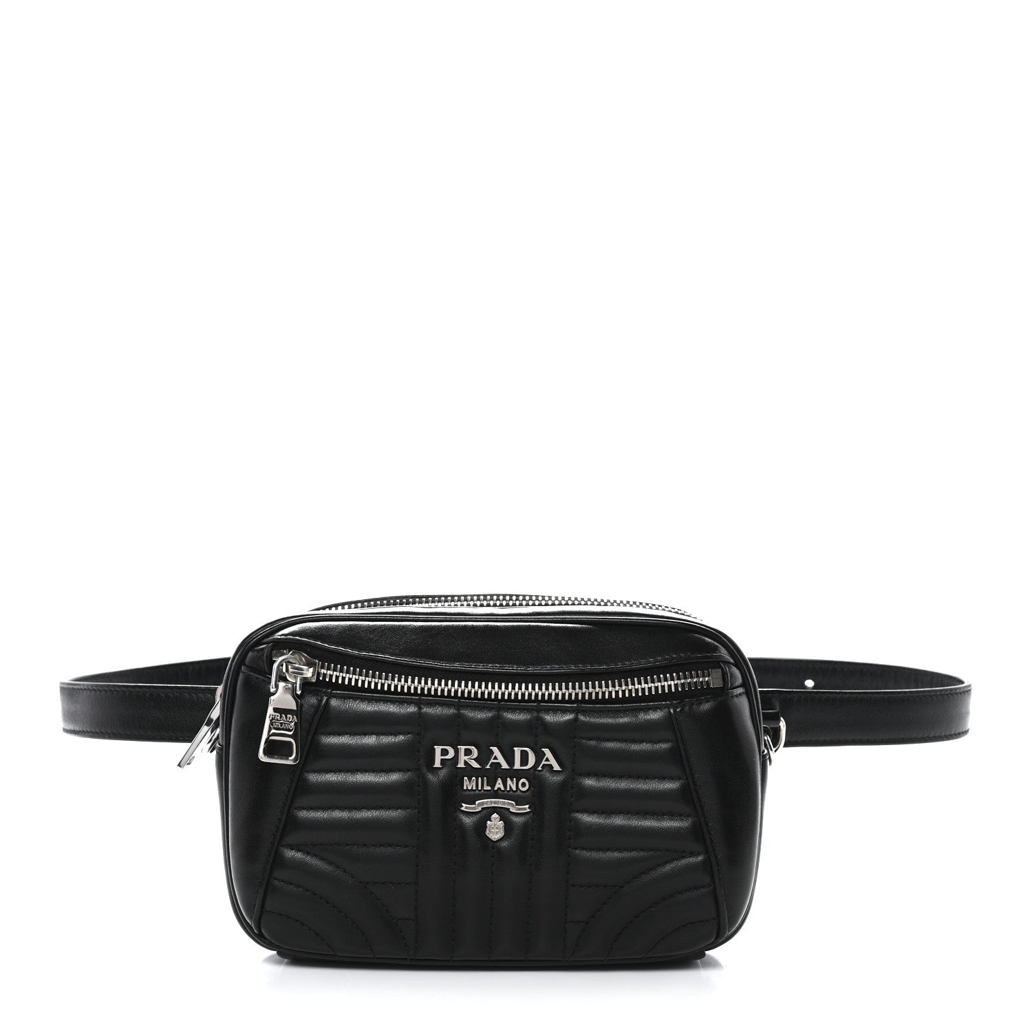 Soft Calfskin Diagramme Belt Bag Black