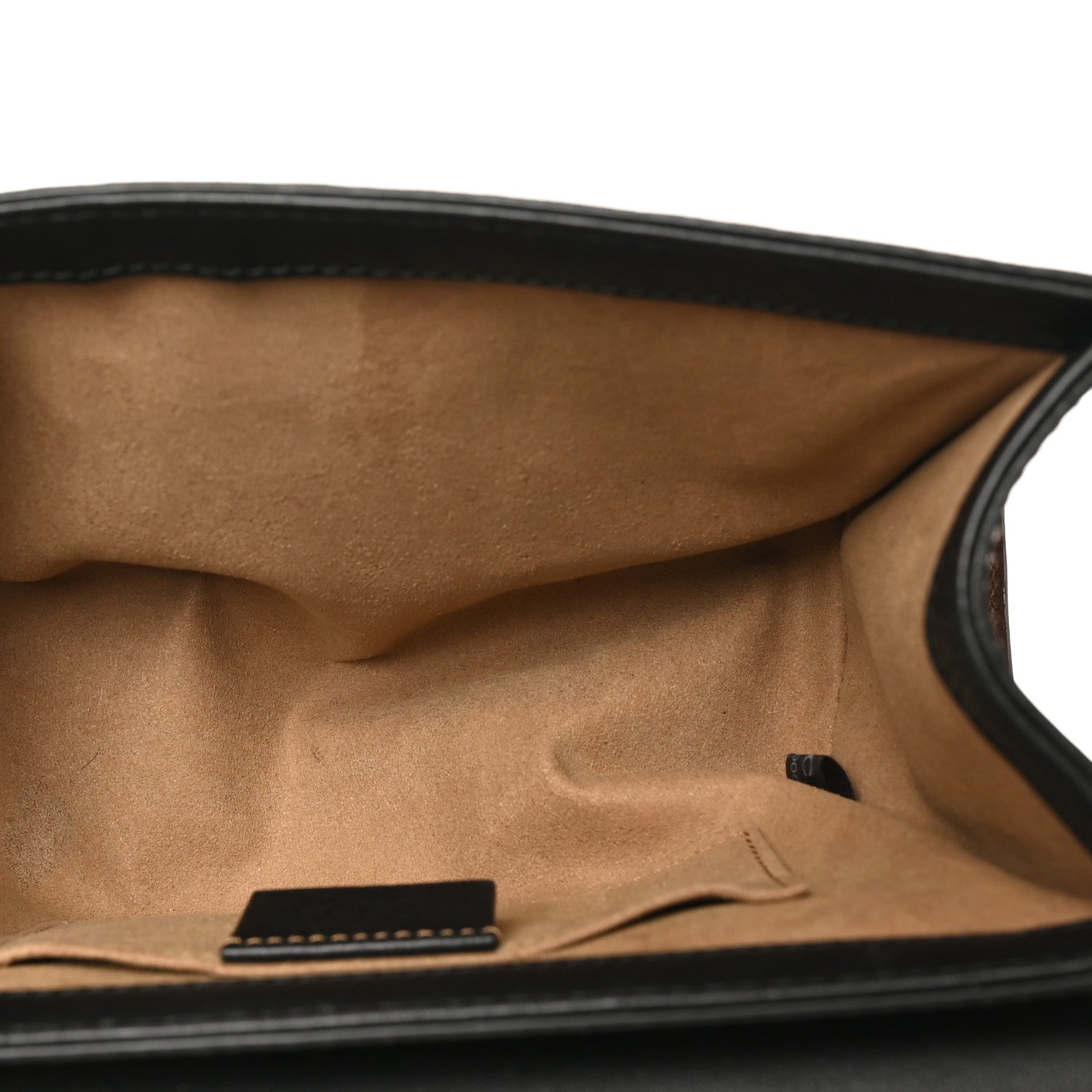 GG Supreme Monogram Calfskin Small Padlock Shoulder Bag Beige Black Cuir