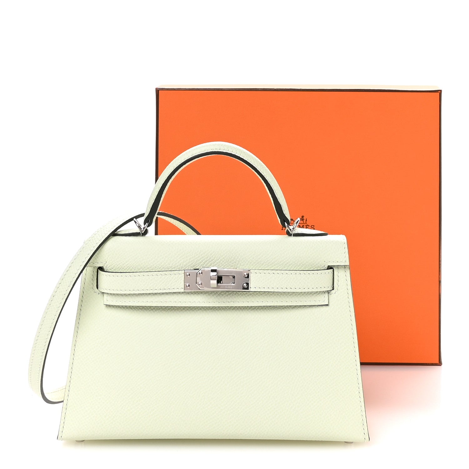 Epsom Mini Kelly Sellier 20 Vert Fizz