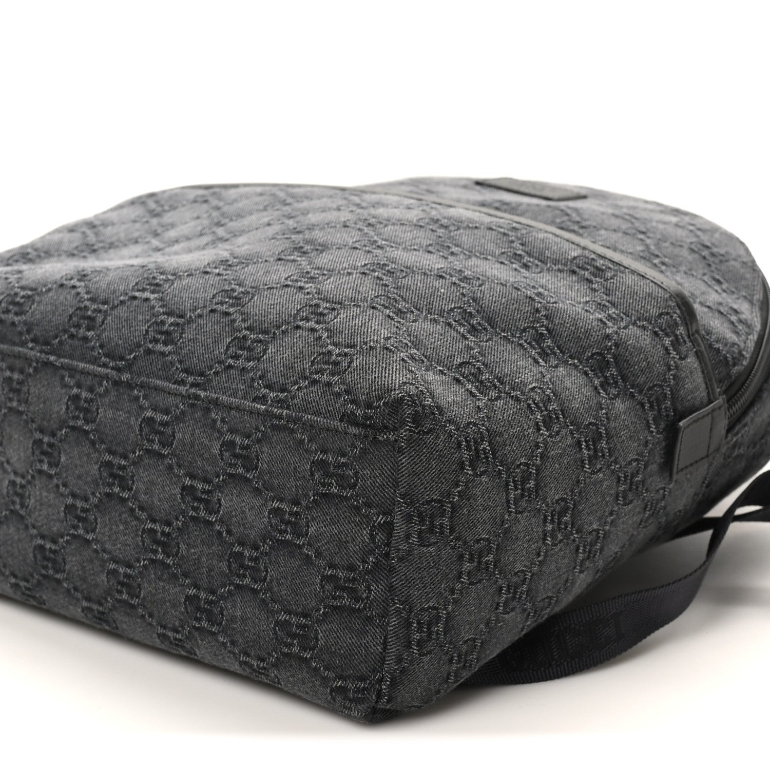 Denim GG Monogram Childrens Backpack Black