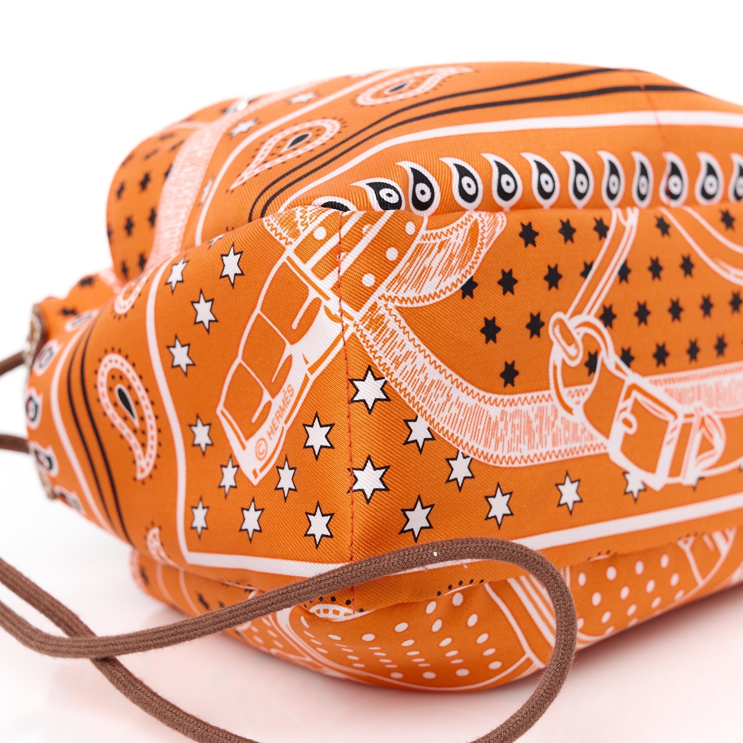 Barenia Silk Eperons d'Or Fourbi 25 MM Bag Insert Orange Fauve