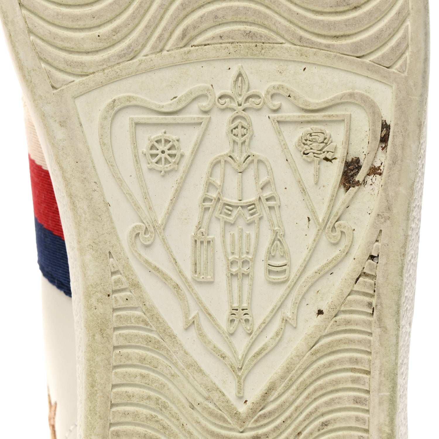 Calfskin Bee Star Embroidered Sylvie Web Ace Sneakers 37.5 White