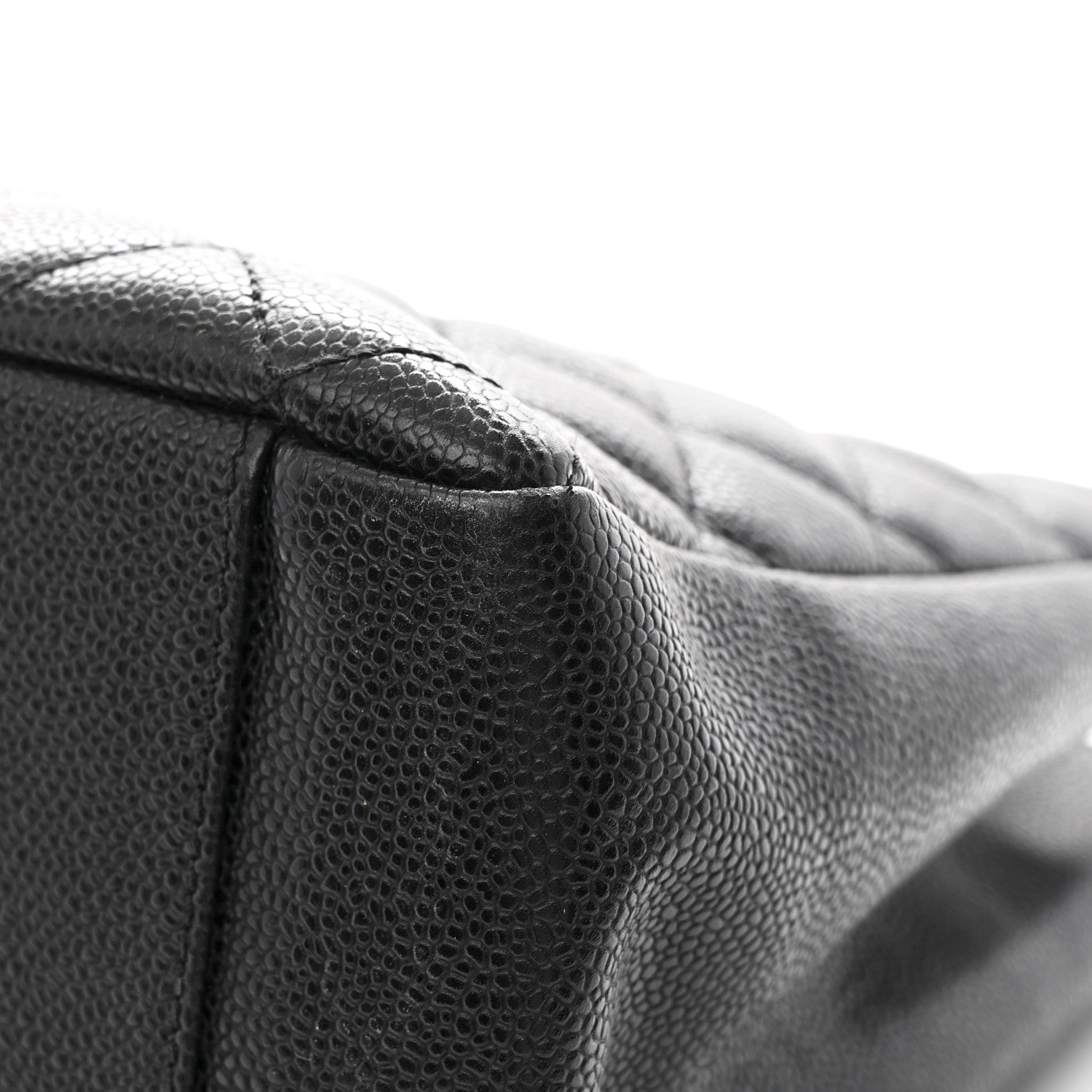 Caviar Quilted Grand Shopping Tote GST Black