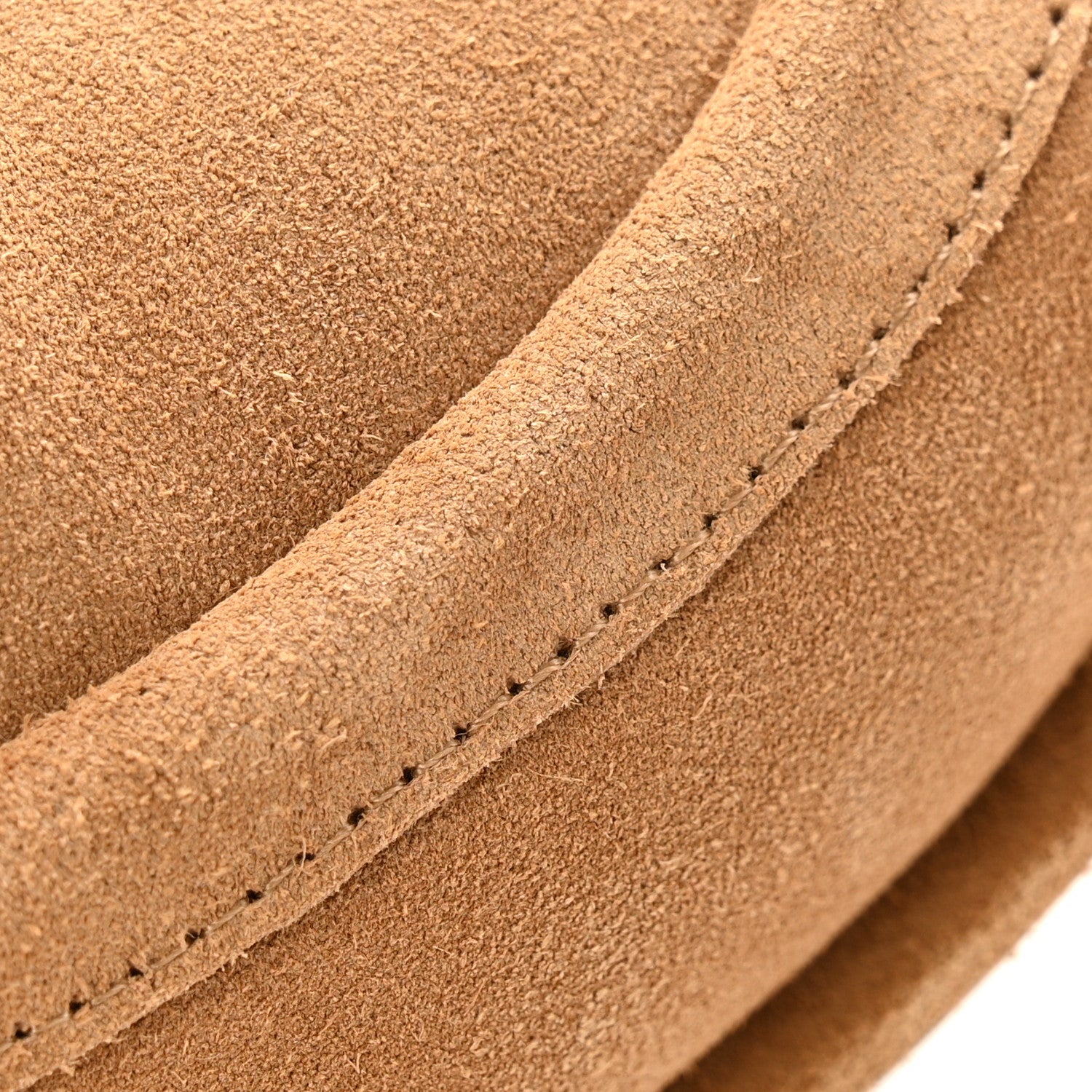 Suede Calfskin CC Loafers 38.5 Dark Beige