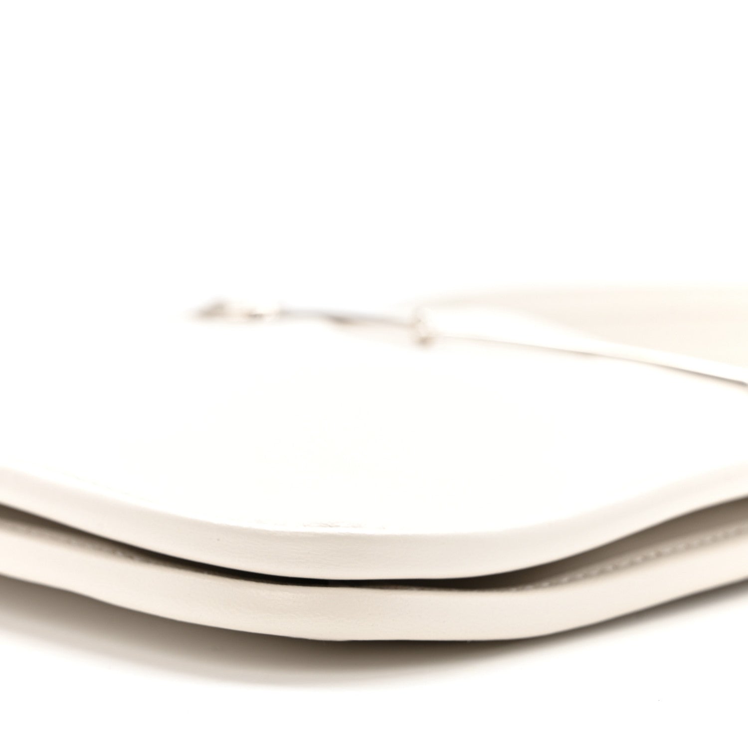 Calfskin Horsebit Slim Shoulder Bag White
