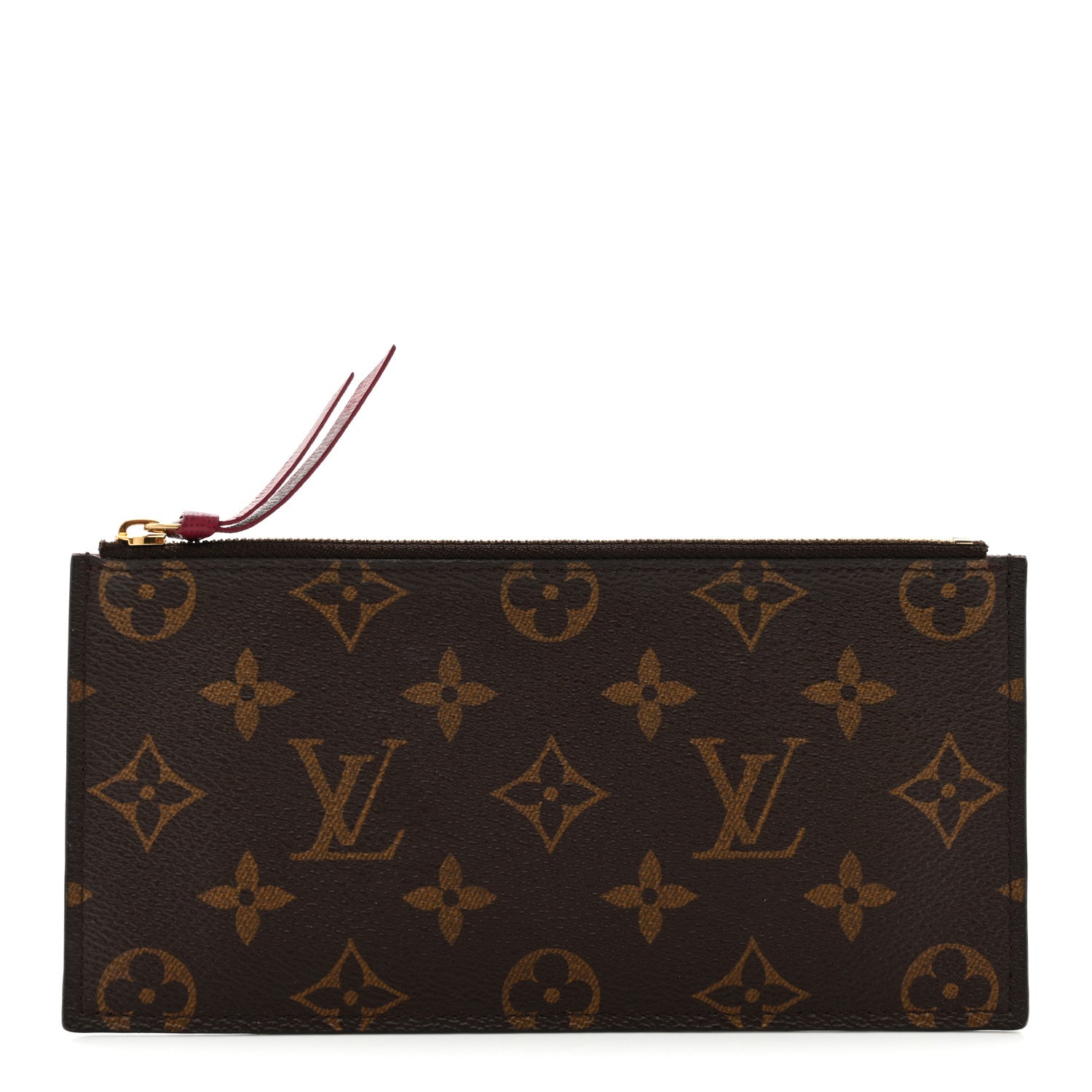 Monogram Felicie Chain Wallet Zippered Insert Fuchsia