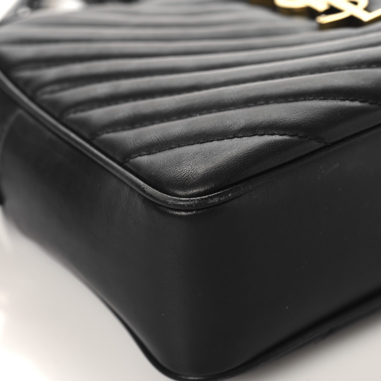 Calfskin Matelasse Monogram Lou Camera Bag Black