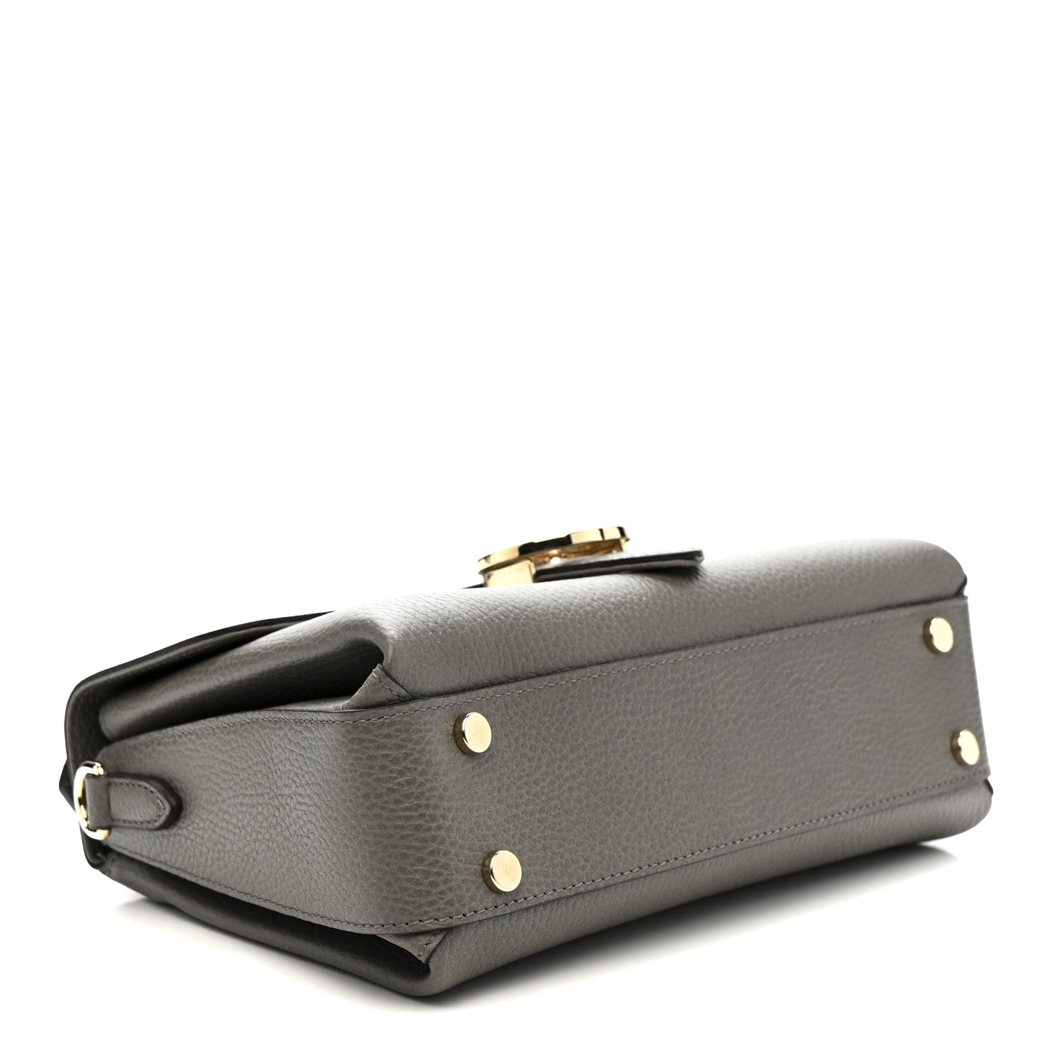 Dollar Calfskin Interlocking G Top Handle Shoulder Bag Loess