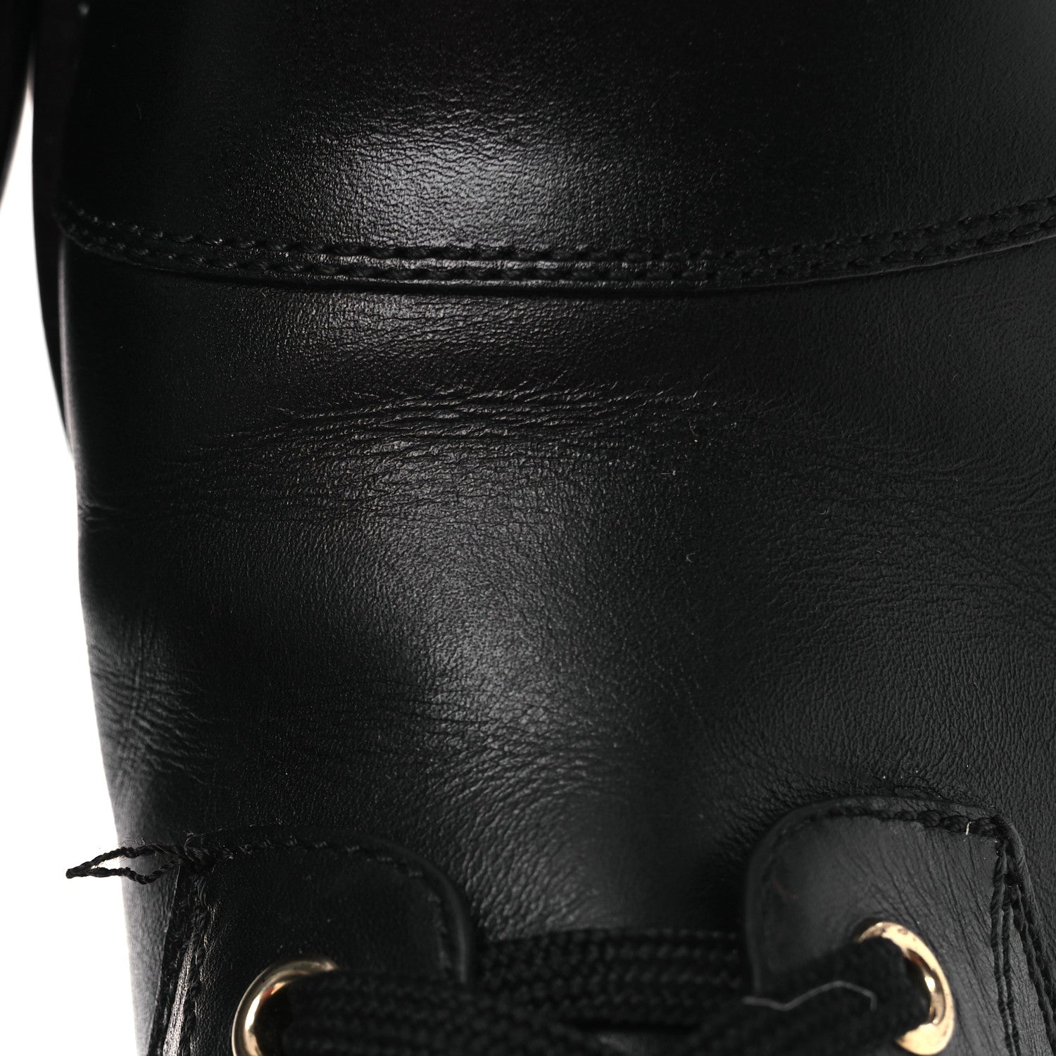 Calfskin Flat Ranger Boots 36.5 Black