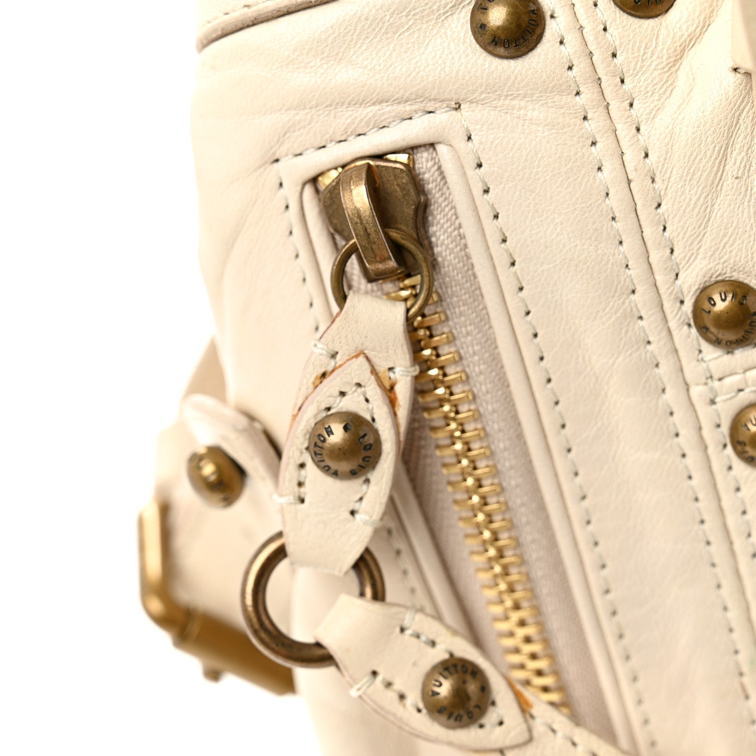Lambskin Riveting White
