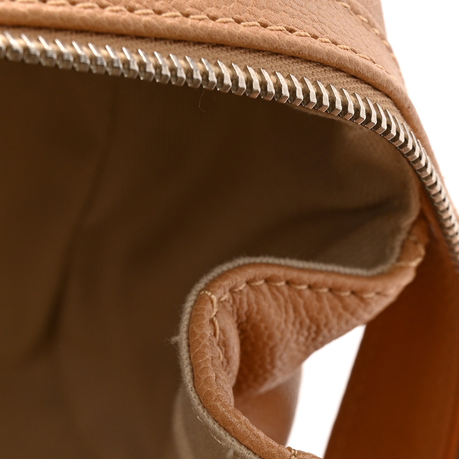 Caviar Quilted Timeless Bowler Beige