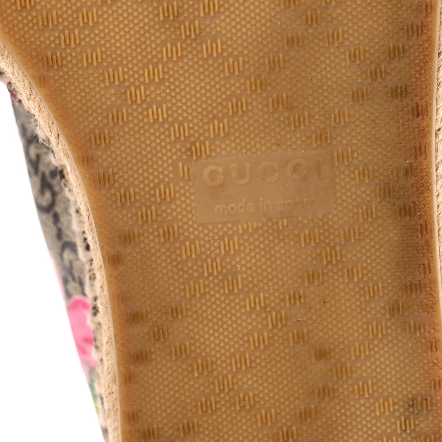 GG Supreme Monogram Blooms Espadrilles 37.5 Beige Multicolor Dry Rose