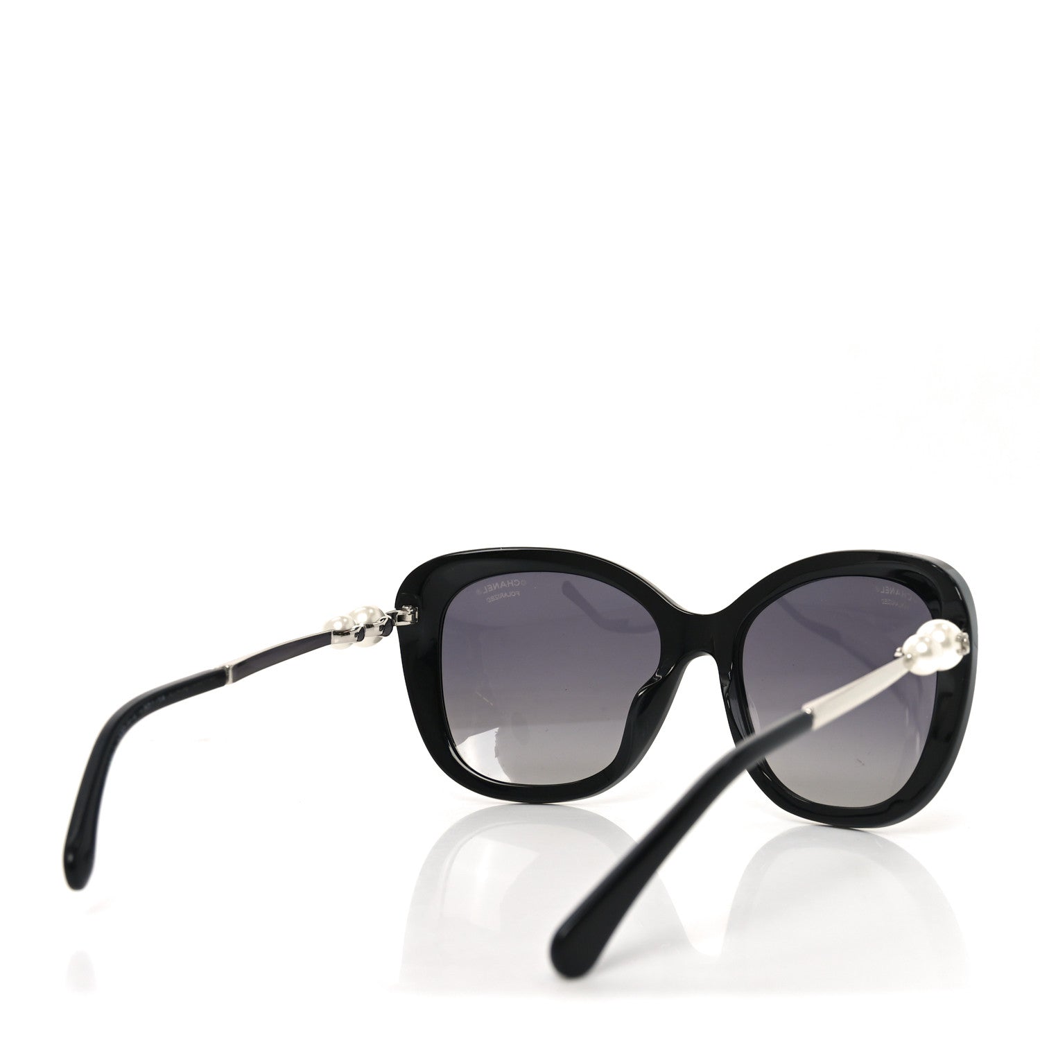 Acetate Polarized Butterfly Winter Pearl Sunglasses 5339-H-A Black