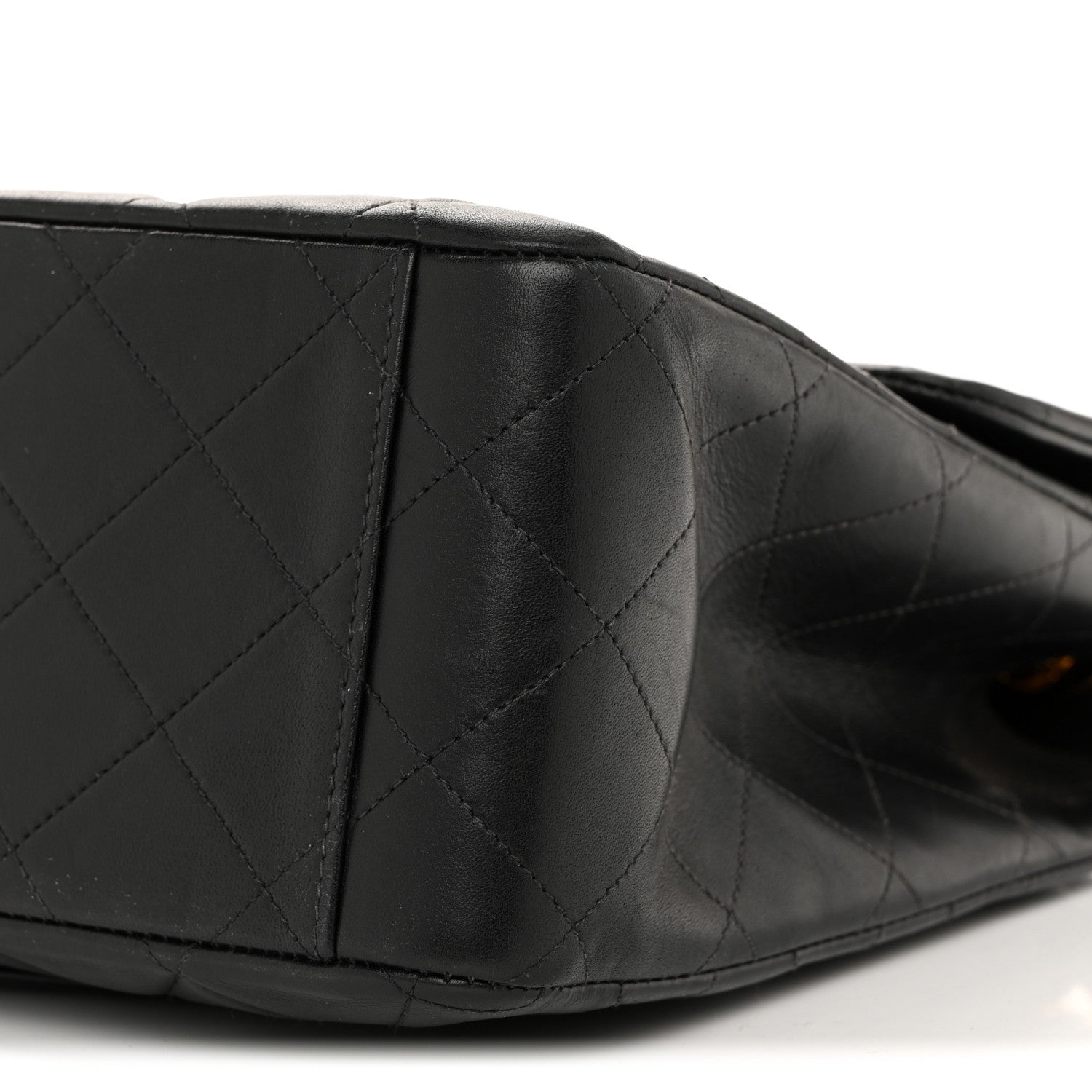 Lambskin Quilted XL Jumbo Single Flap Black