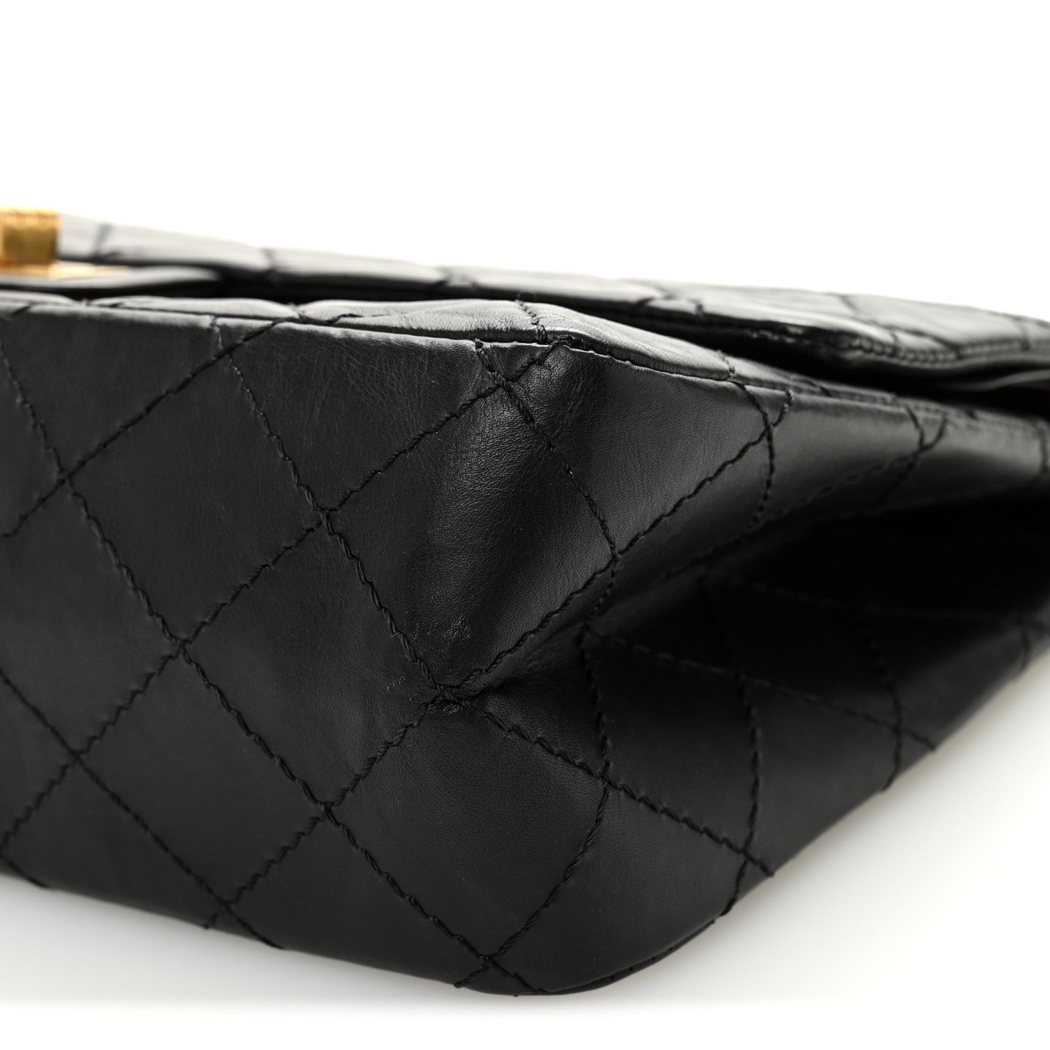 Aged Calfskin Quilted 2.55 Reissue 226 Flap Black