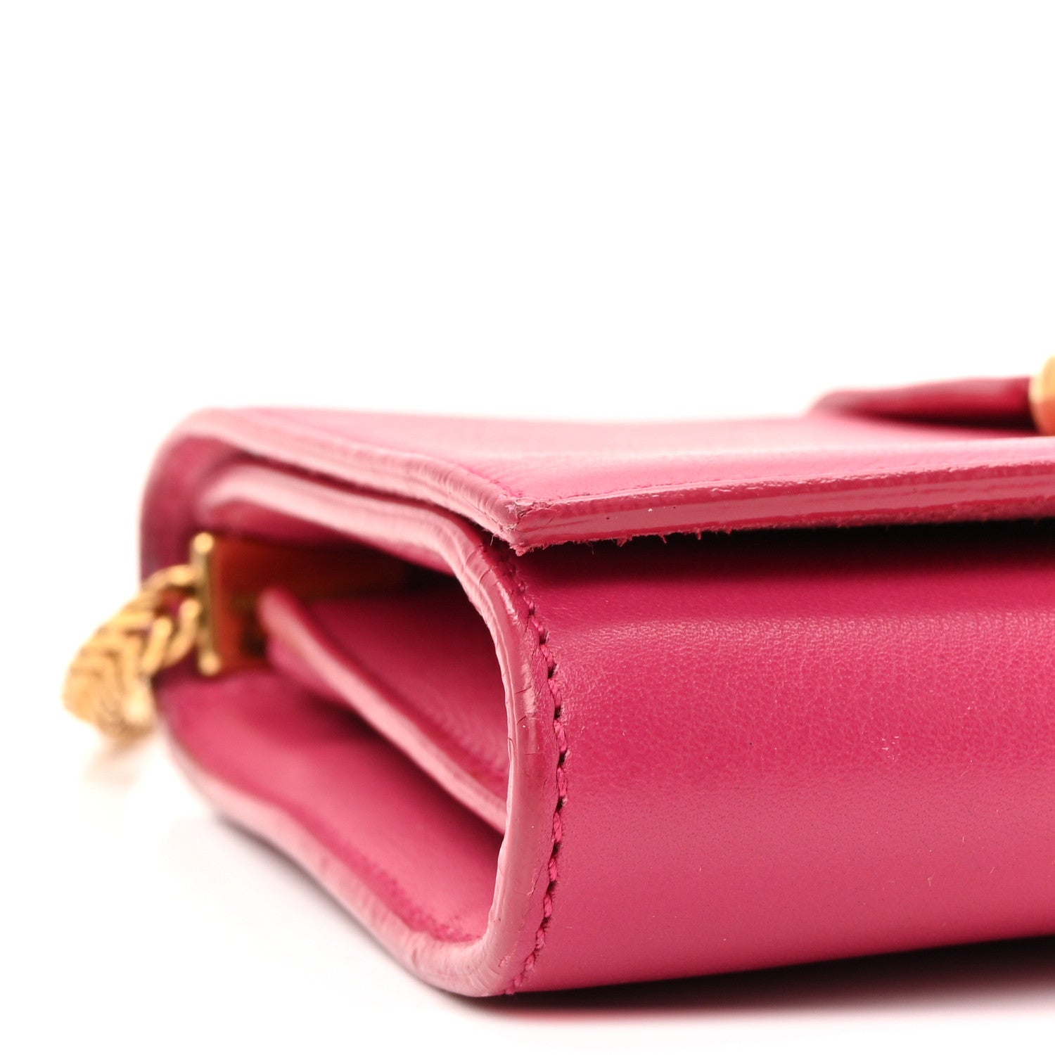 Calfskin Small Classic Y Satchel Fuchsia