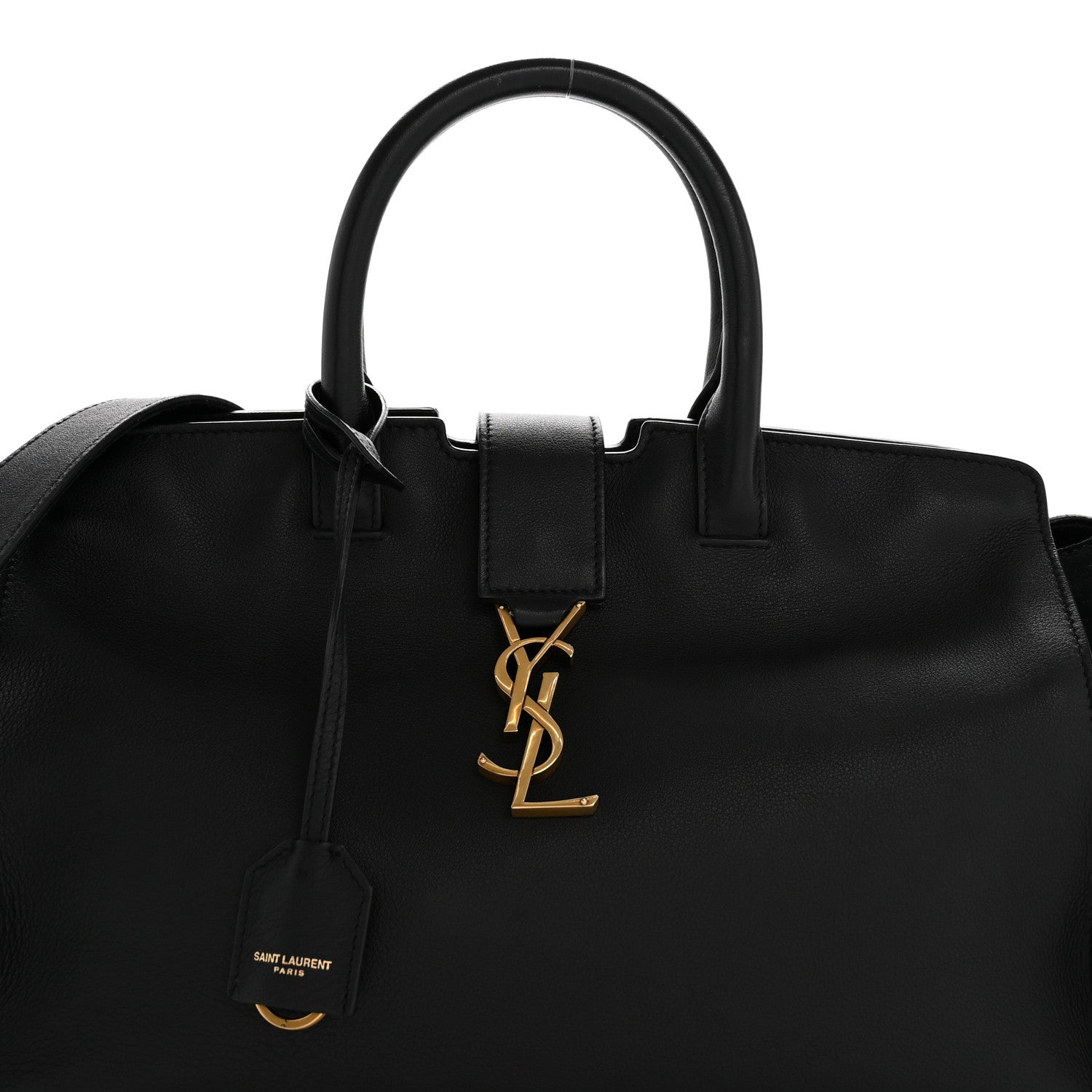 Calfskin Suede Small Monogram Downtown Cabas Black