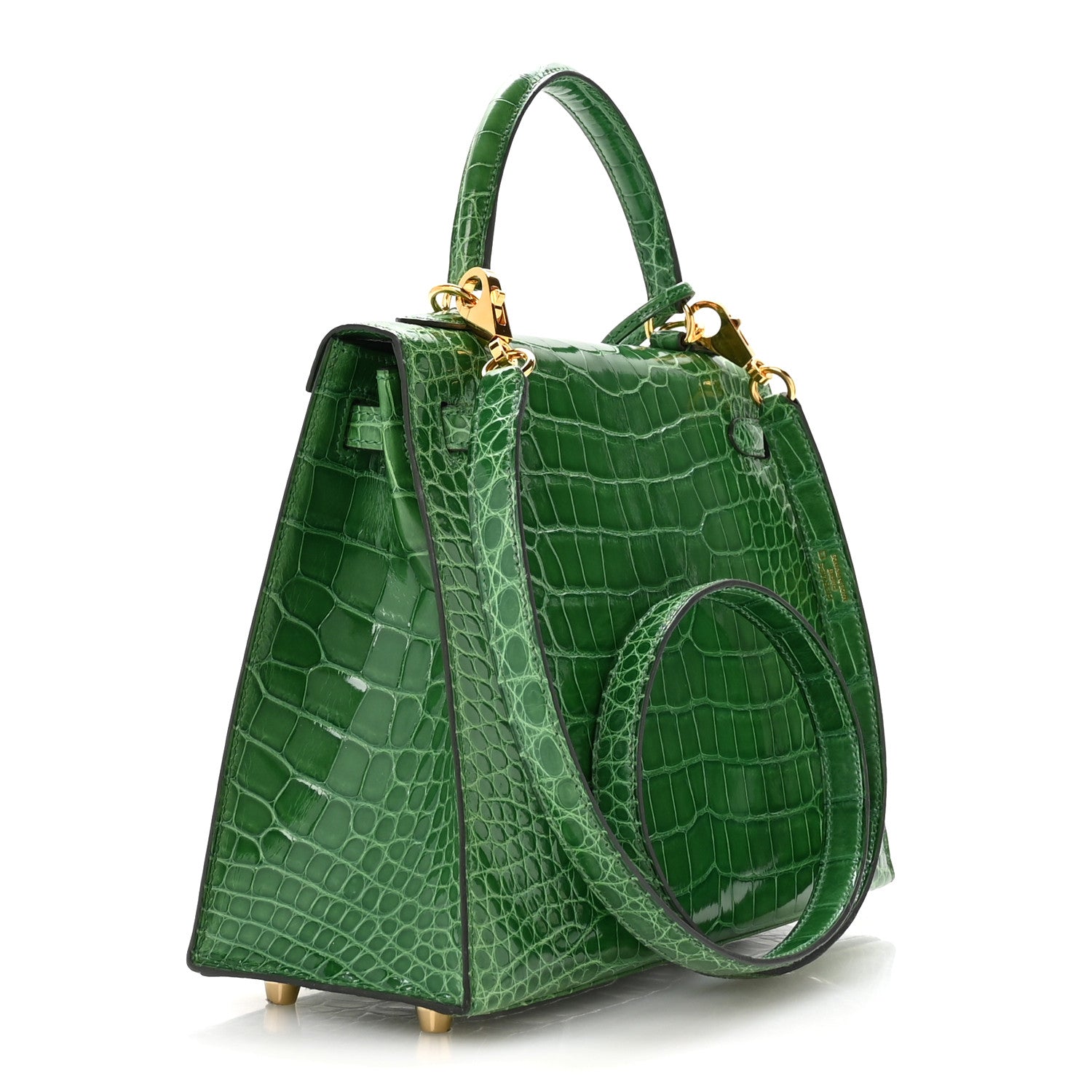 Shiny Alligator Kelly Sellier 25 Cactus