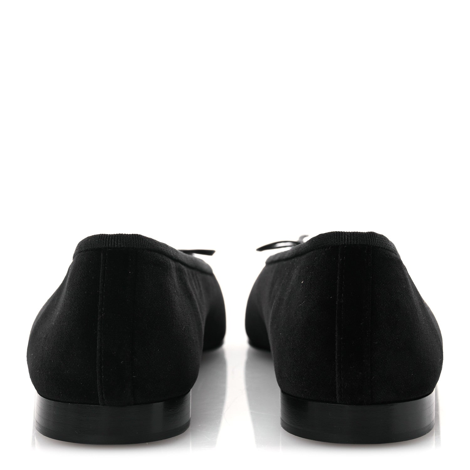 Velvet Cap Toe Ballerina Flats 40 Black