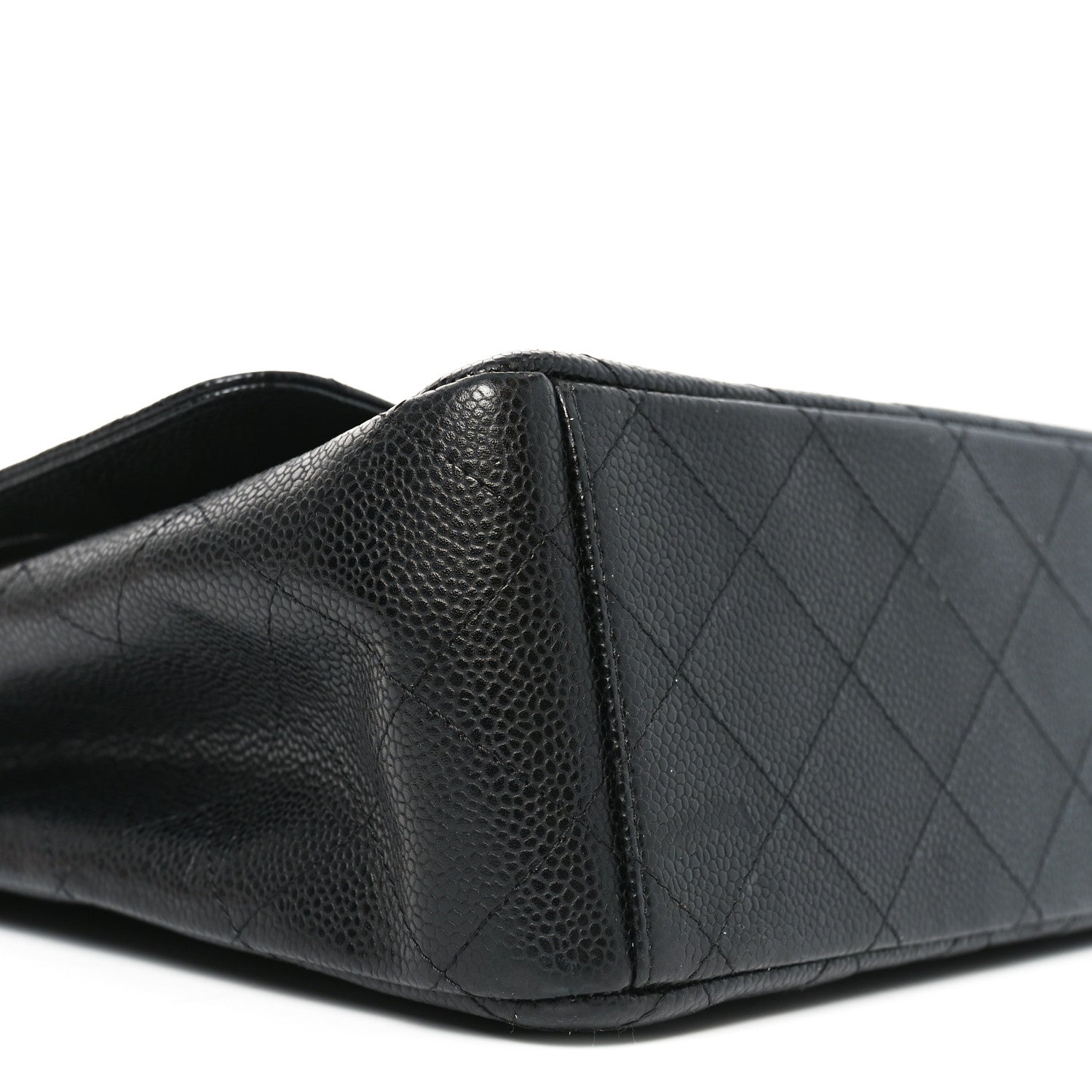 Caviar Quilted Maxi Double Flap Black