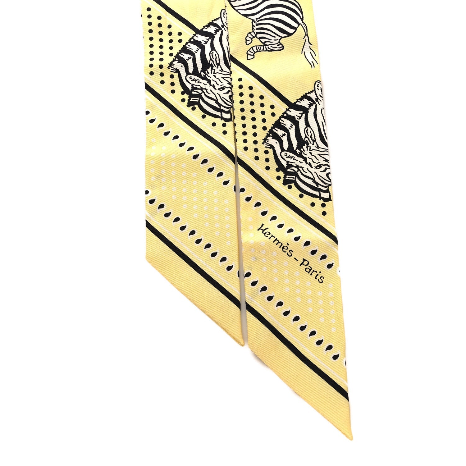 Silk Les Zebres Twilly Jaune Soufre Black