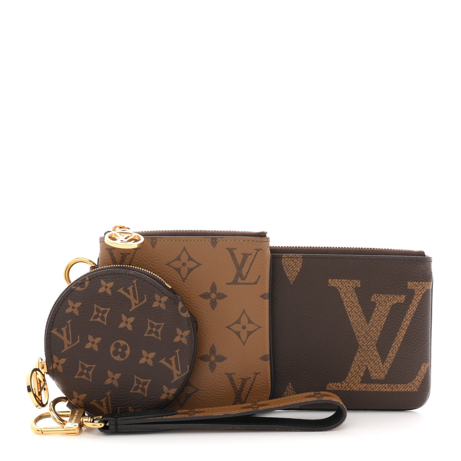 Reverse Monogram Giant Trio Pouch