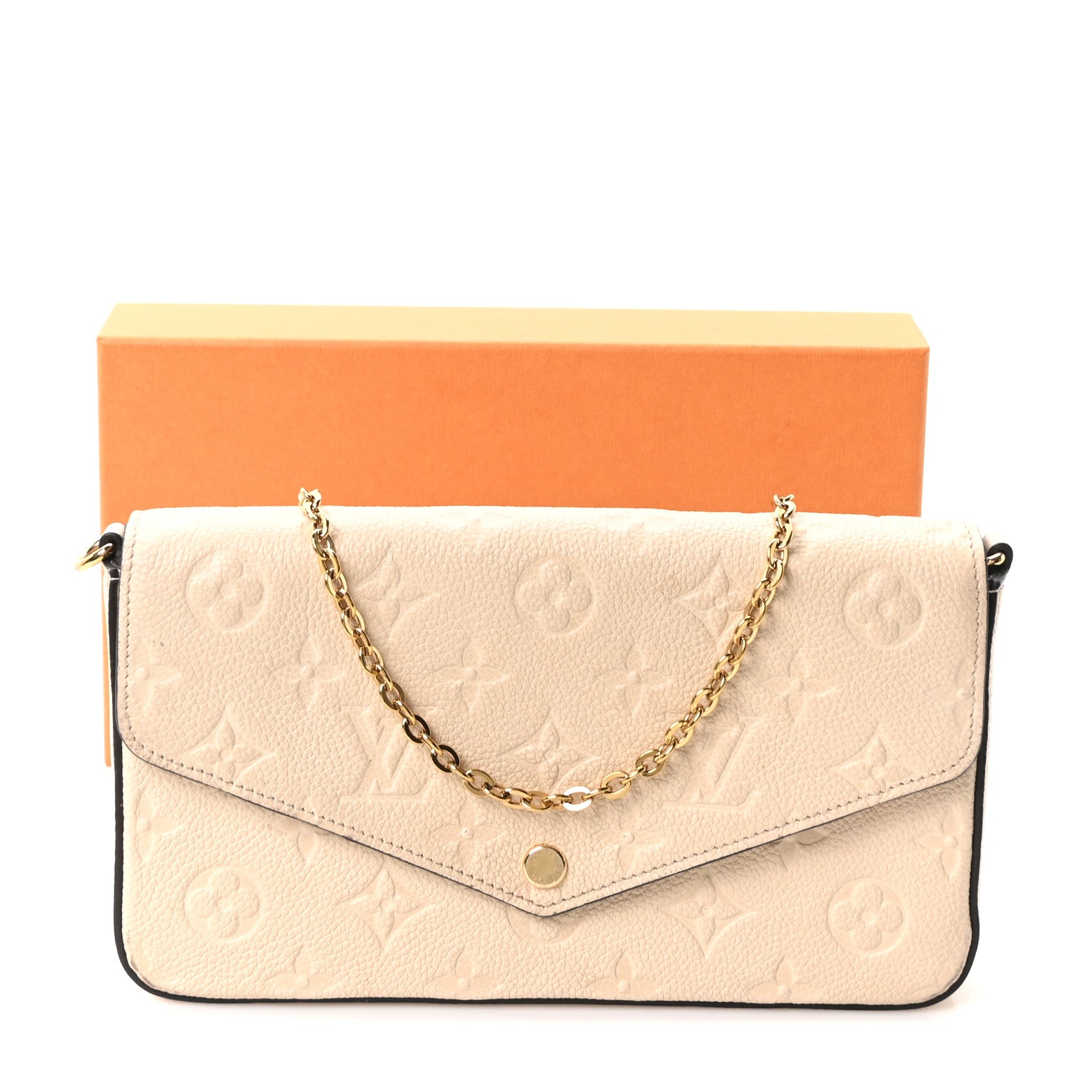 Empreinte Pochette Felicie Chain Wallet Cream