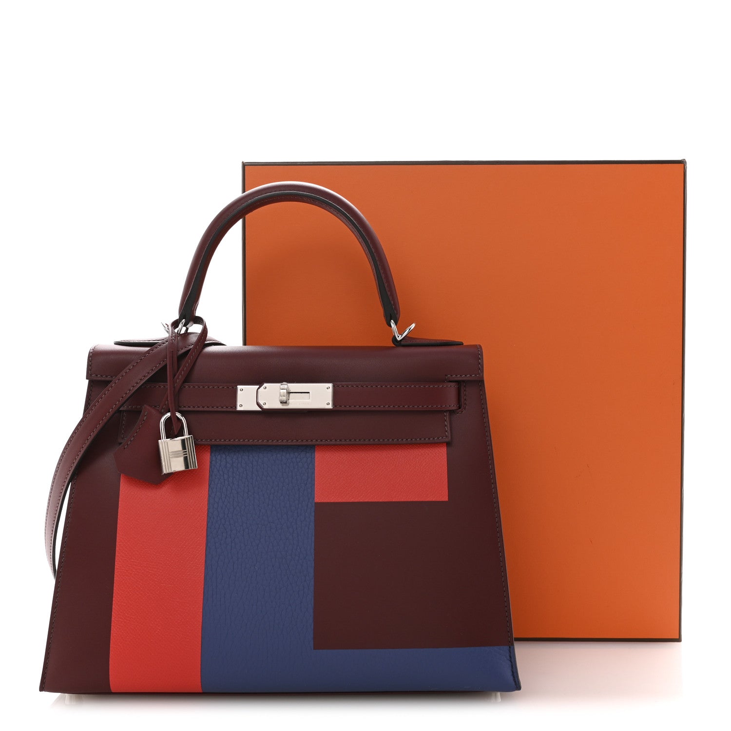 Tadelakt Taurillon Clemence Epsom Kellygraphie Lettre E Kelly Sellier 28 Rouge H Capucine Bleu Brighton
