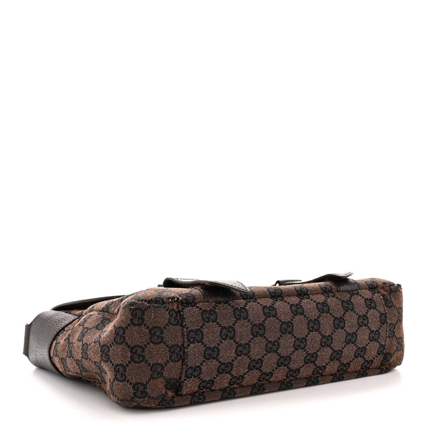 Monogram Medium Double Buckle Flap Messenger Dark Brown
