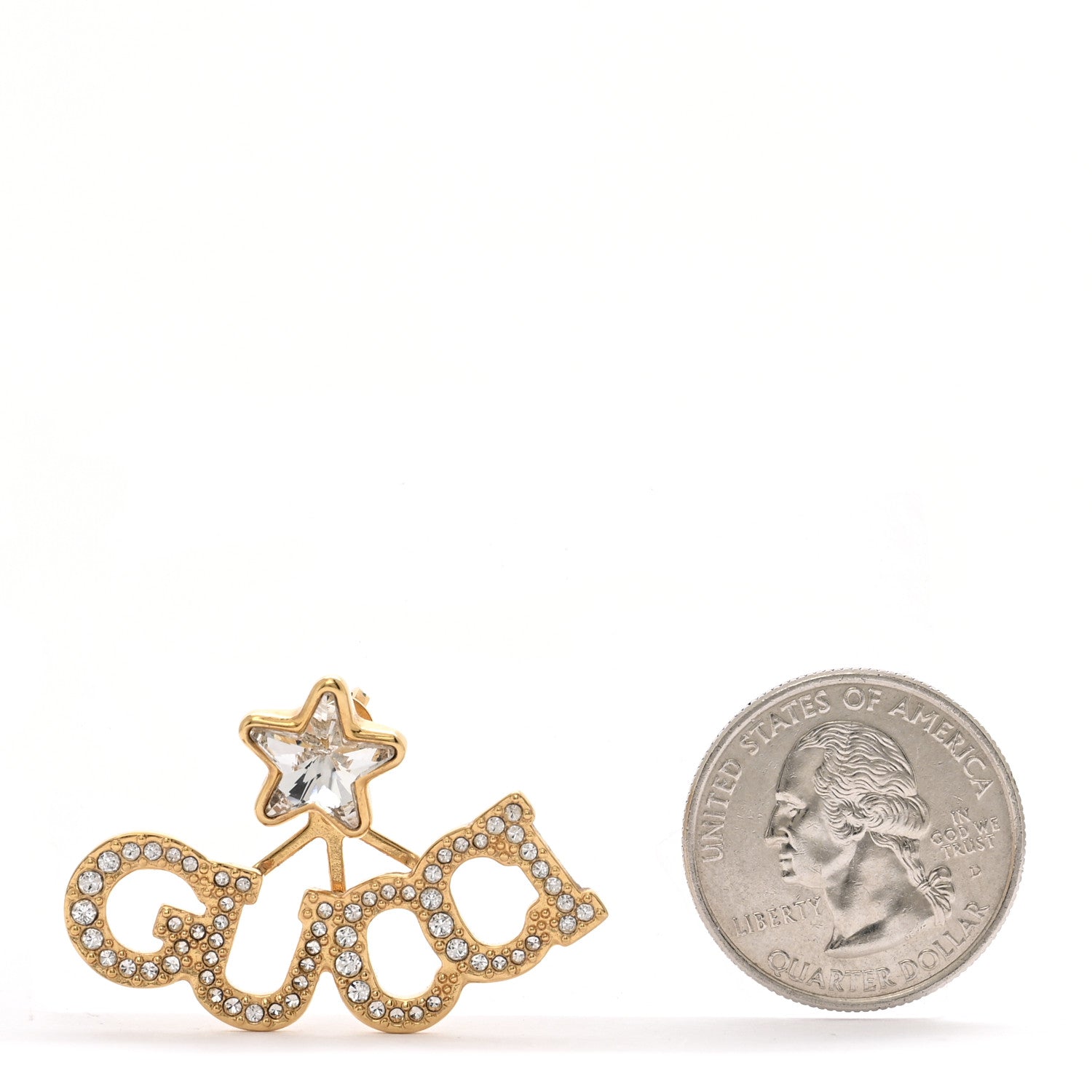 Crystal Star Logo Single Earring Gold
