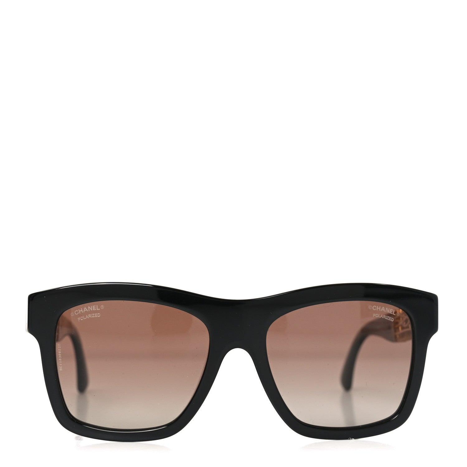 Acetate Metal Polarized Square Sunglasses 5533-A Black