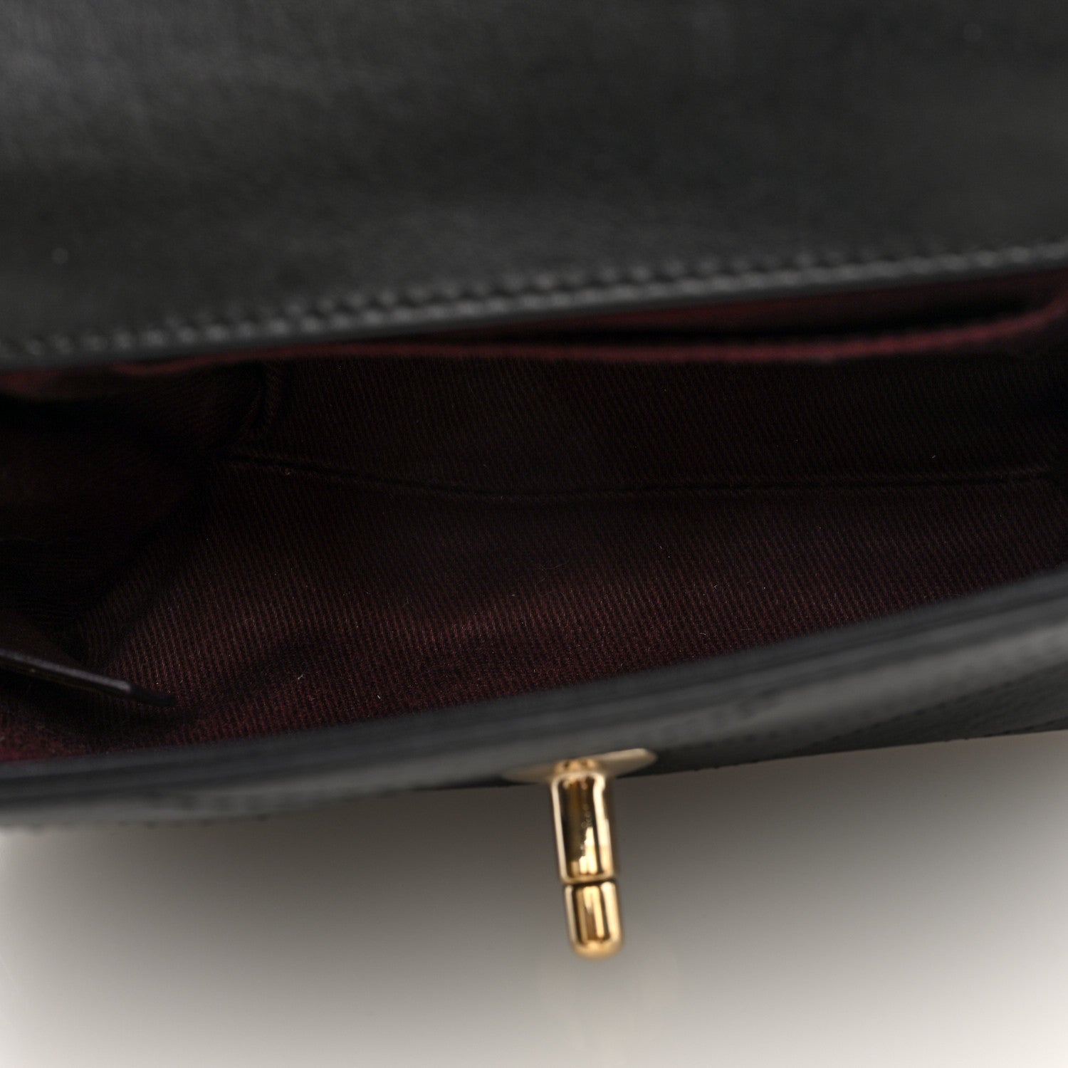 Calfskin Chevron Stitched Coco Waist Bag Black