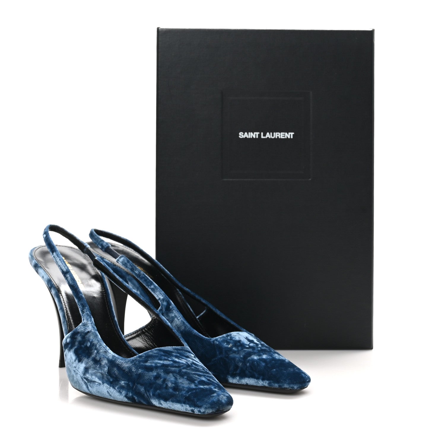 Velluto Mastrop Tom 90 Dream Slingback Pumps 40 Denim