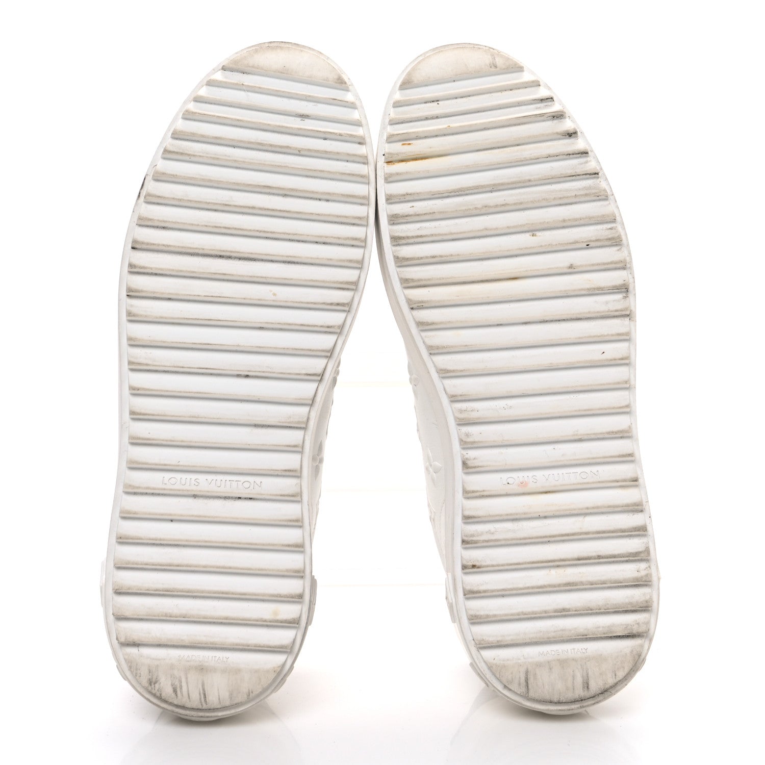 Lambskin Embossed Monogram Time Out Sneakers 39 White