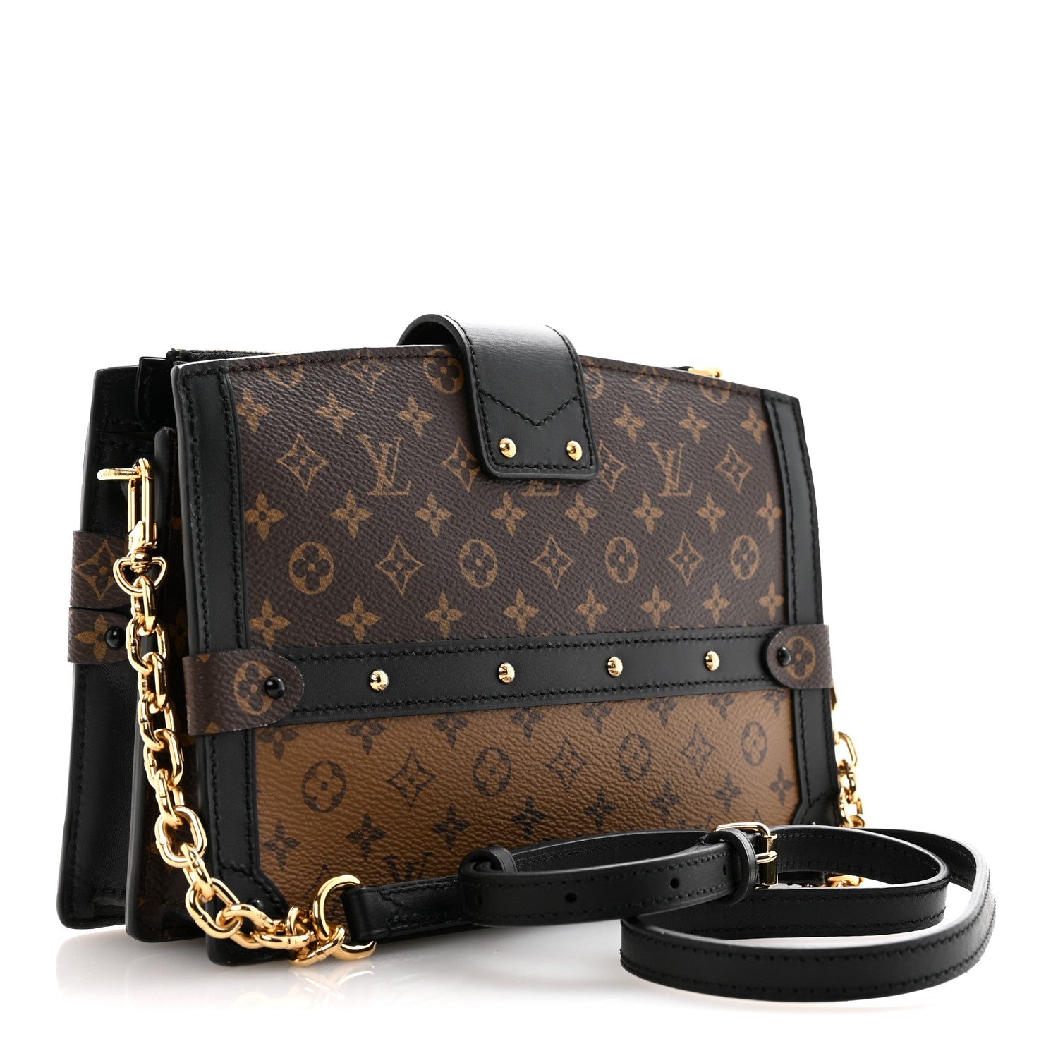 Reverse Monogram Trunk Clutch
