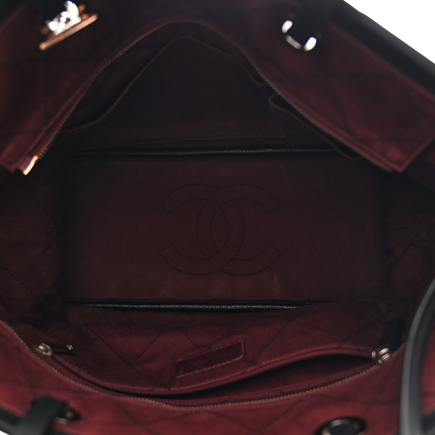 Grained Calfskin Shopping Fever Tote Black