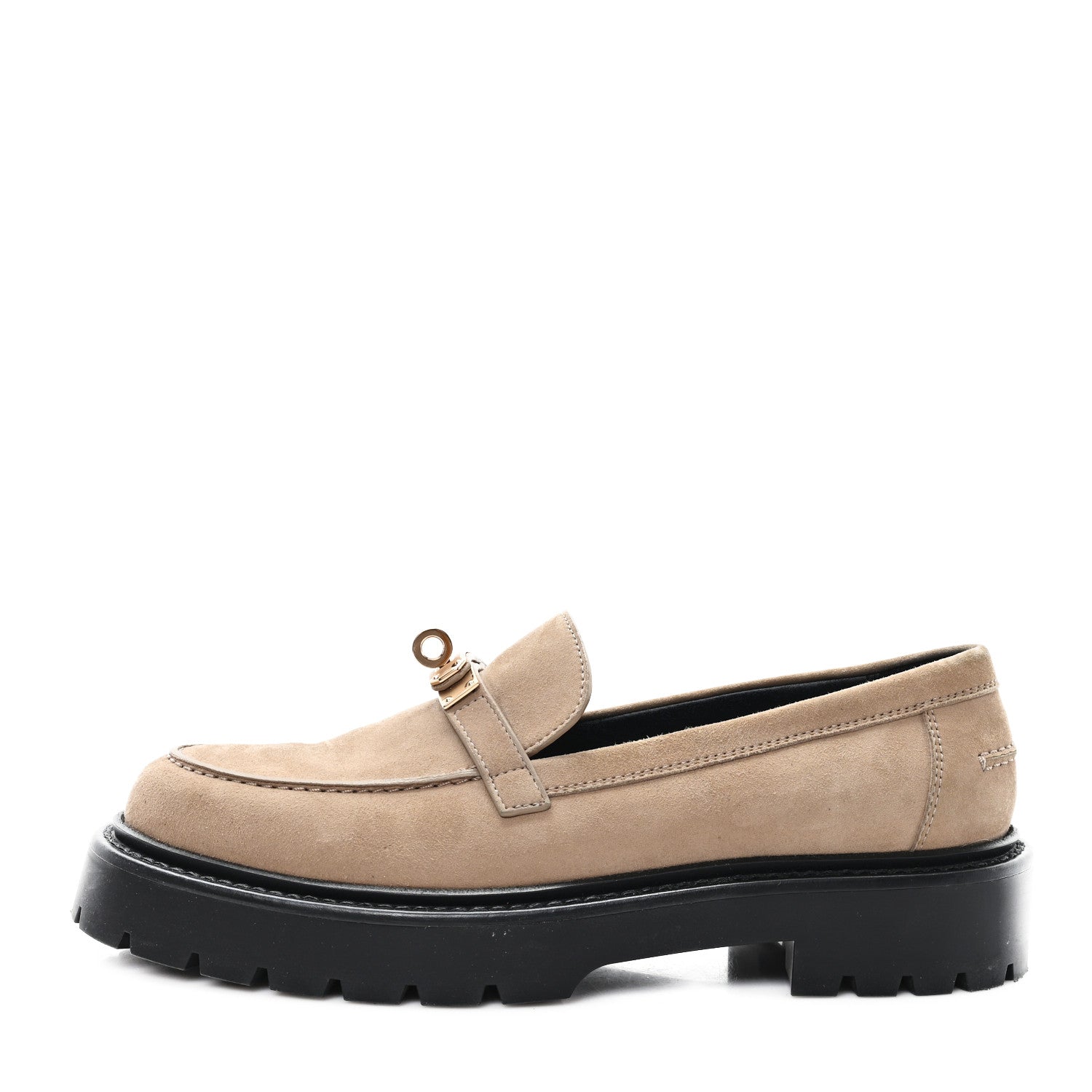 Suede Womens Icone Loafers 38 Beige Sable