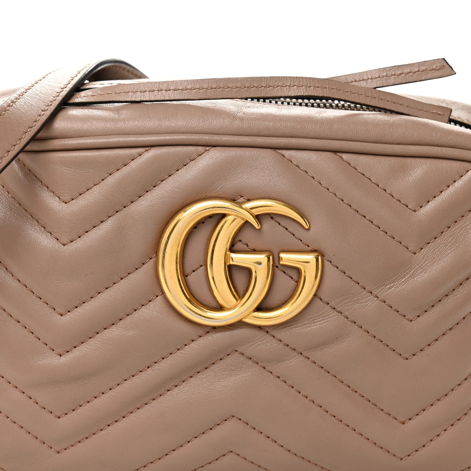 Calfskin Matelasse Small GG Marmont Chain Shoulder Bag Porcelain Rose